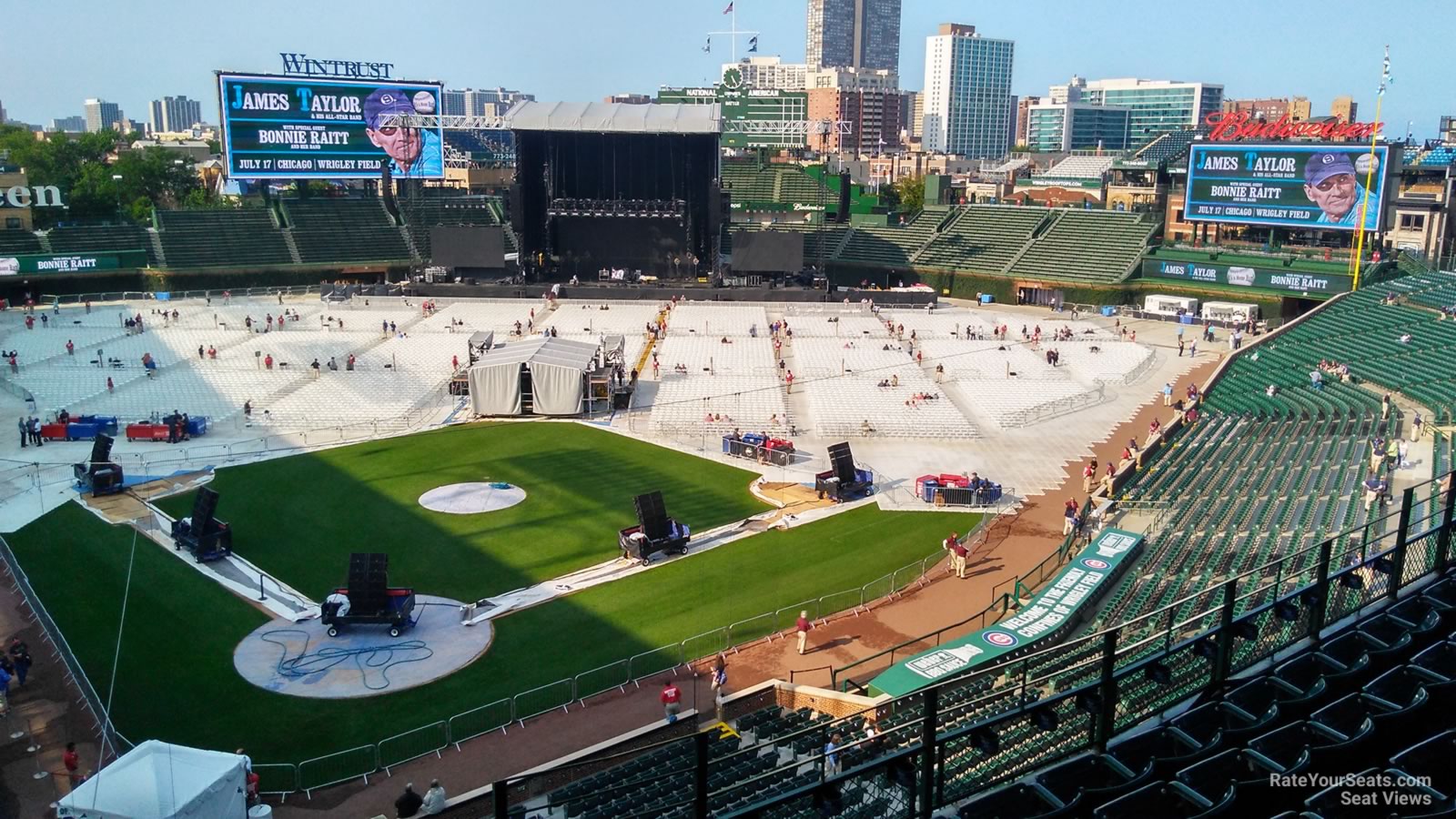 section 320, row 5 seat view  for concert - wrigley field