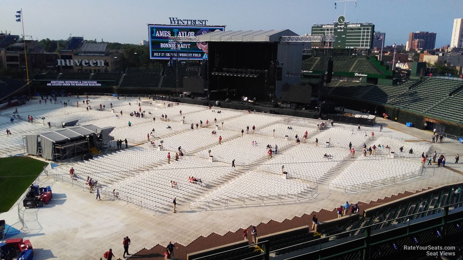 section 327, row 5 seat view  for concert - wrigley field