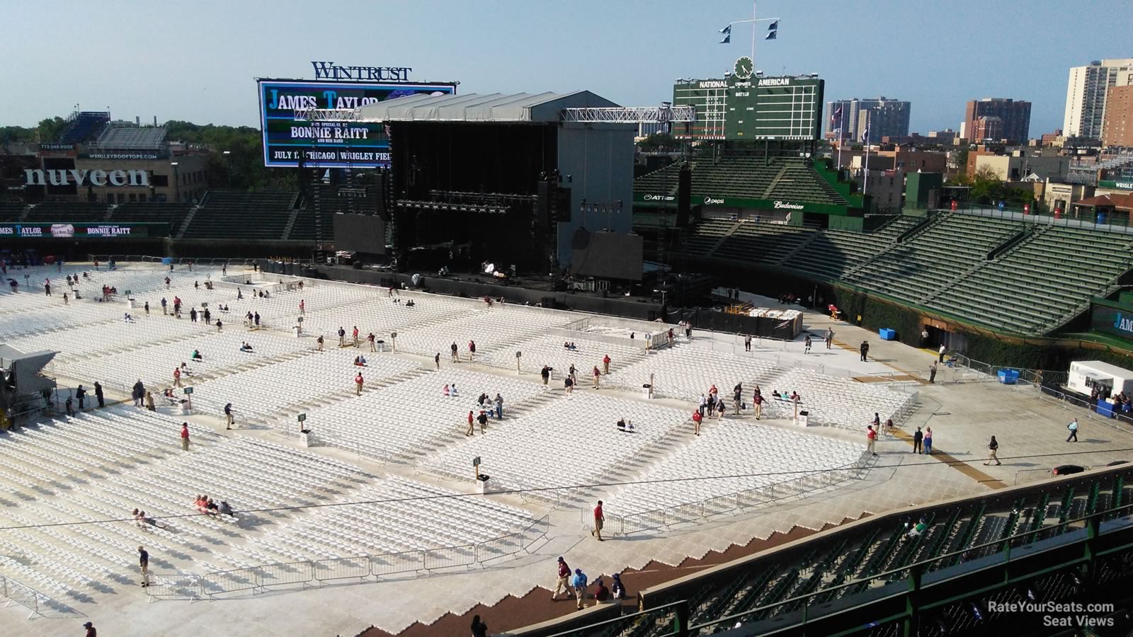 section 328, row 5 seat view  for concert - wrigley field