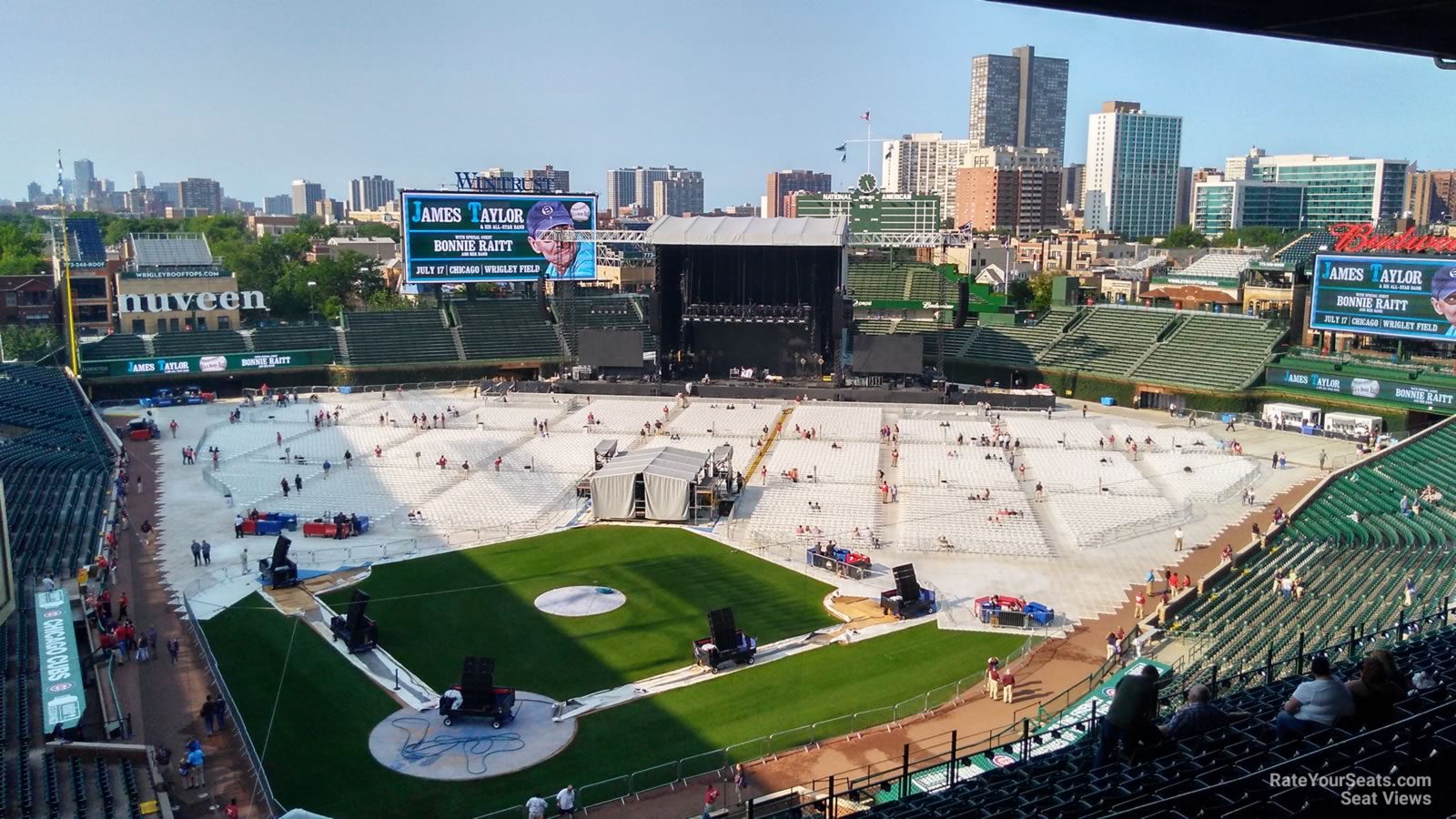 section 419, row 4 seat view  for concert - wrigley field