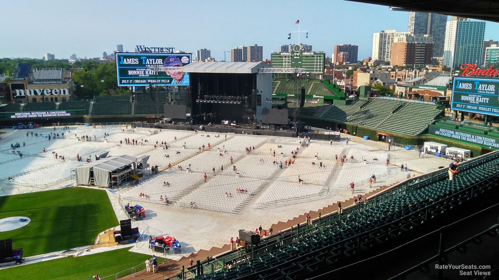 section 423, row 4 seat view  for concert - wrigley field