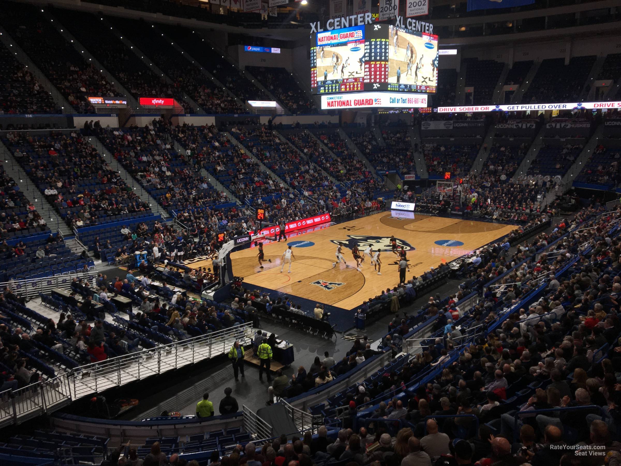 section 107, row r seat view  - xl center