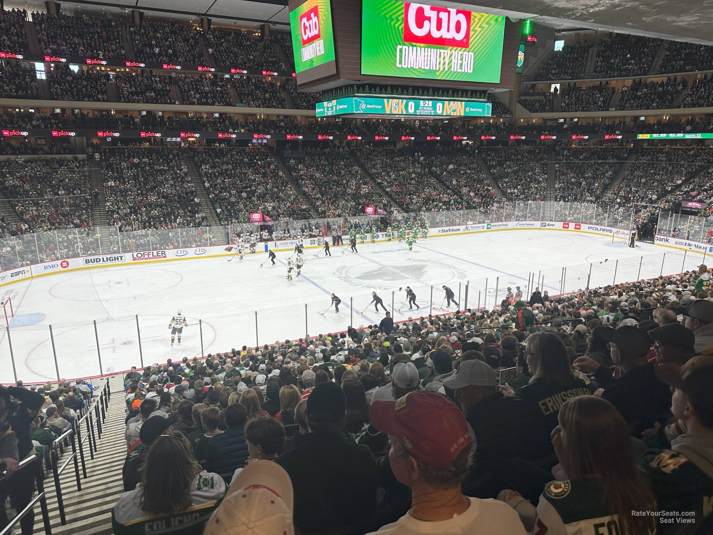 section 105, row 23 seat view  for hockey - xcel energy center