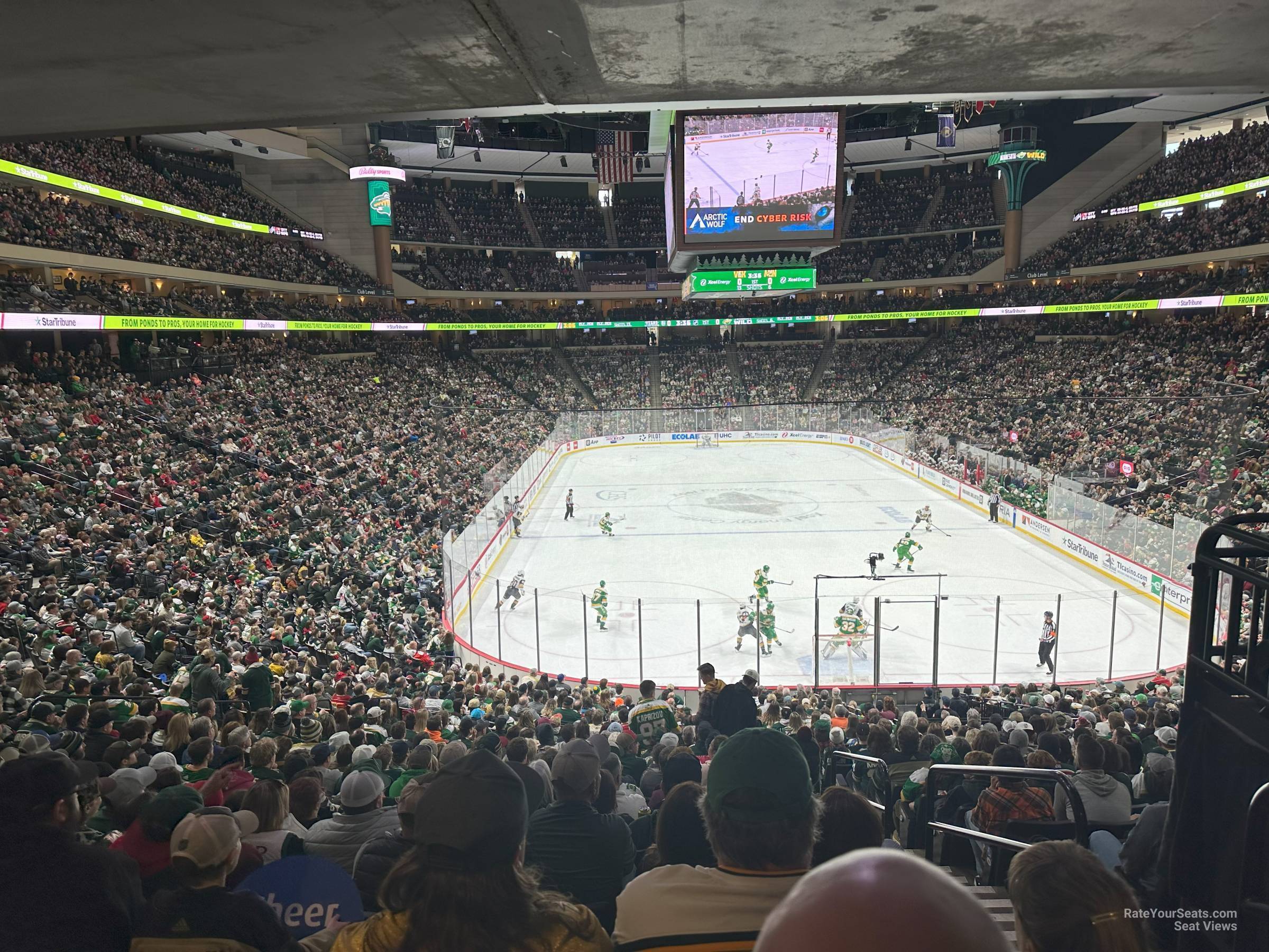 section 124, row 26 seat view  for hockey - xcel energy center