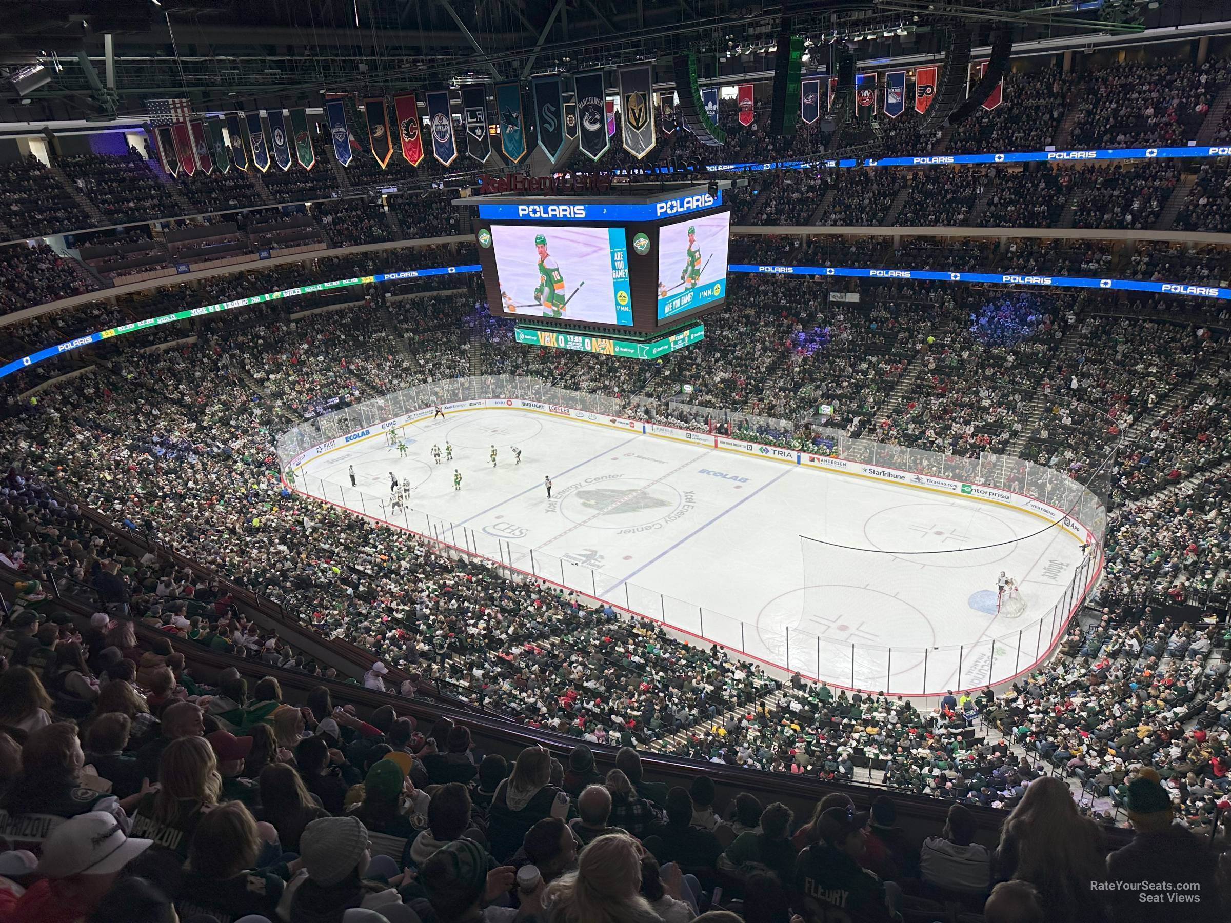 section 201, row whl seat view  for hockey - xcel energy center