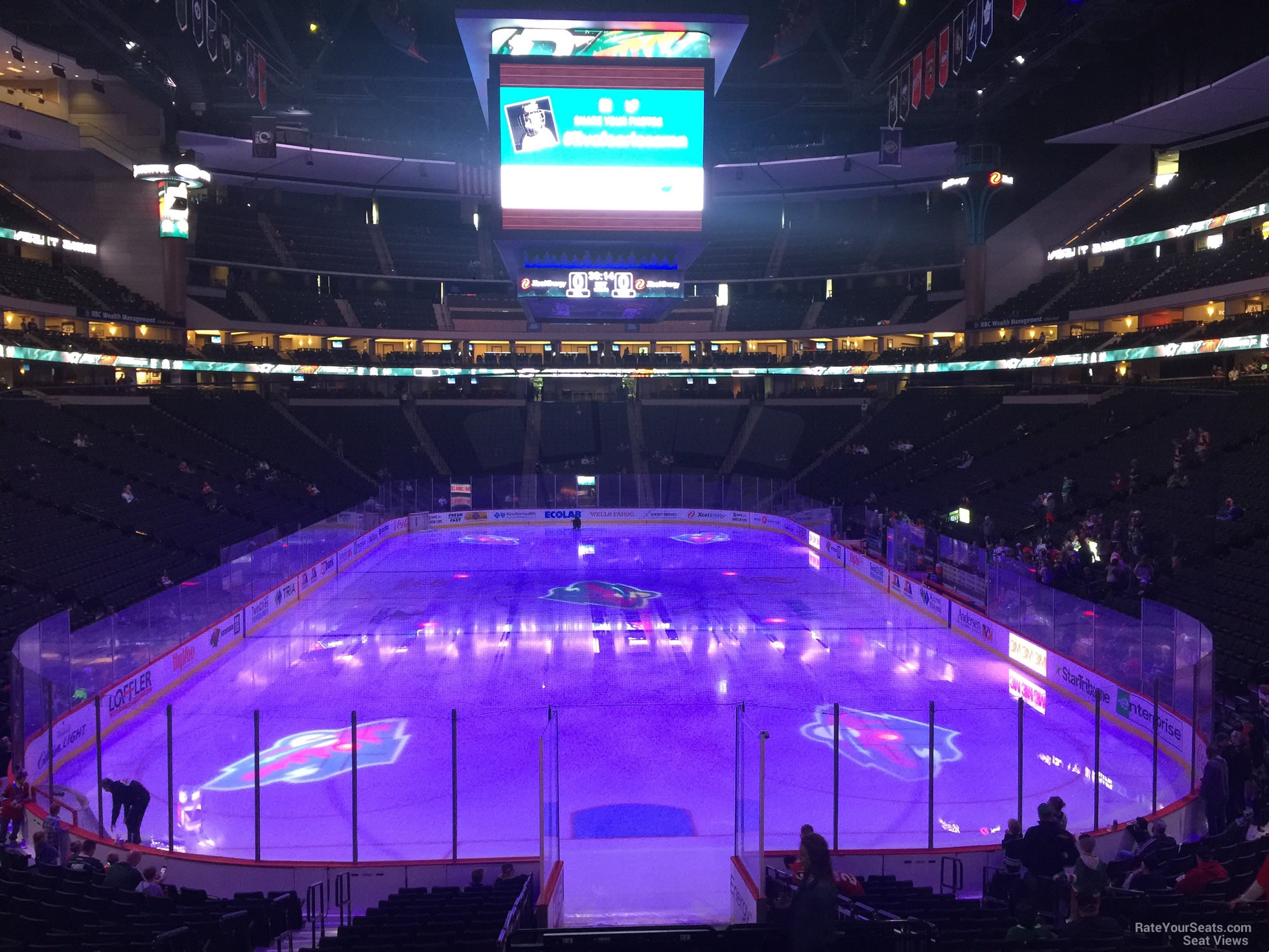 section 123, row 24 seat view  for hockey - xcel energy center
