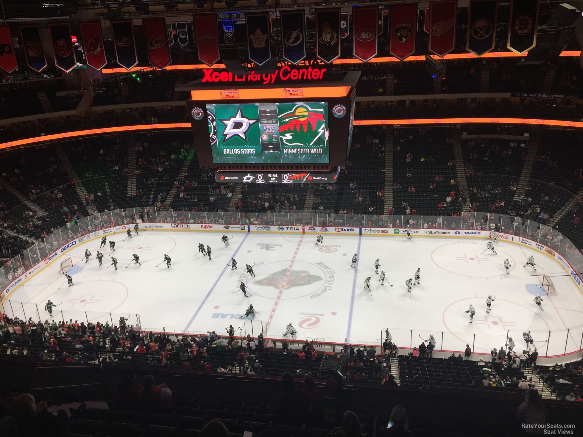 section 218, row 6 seat view  for hockey - xcel energy center