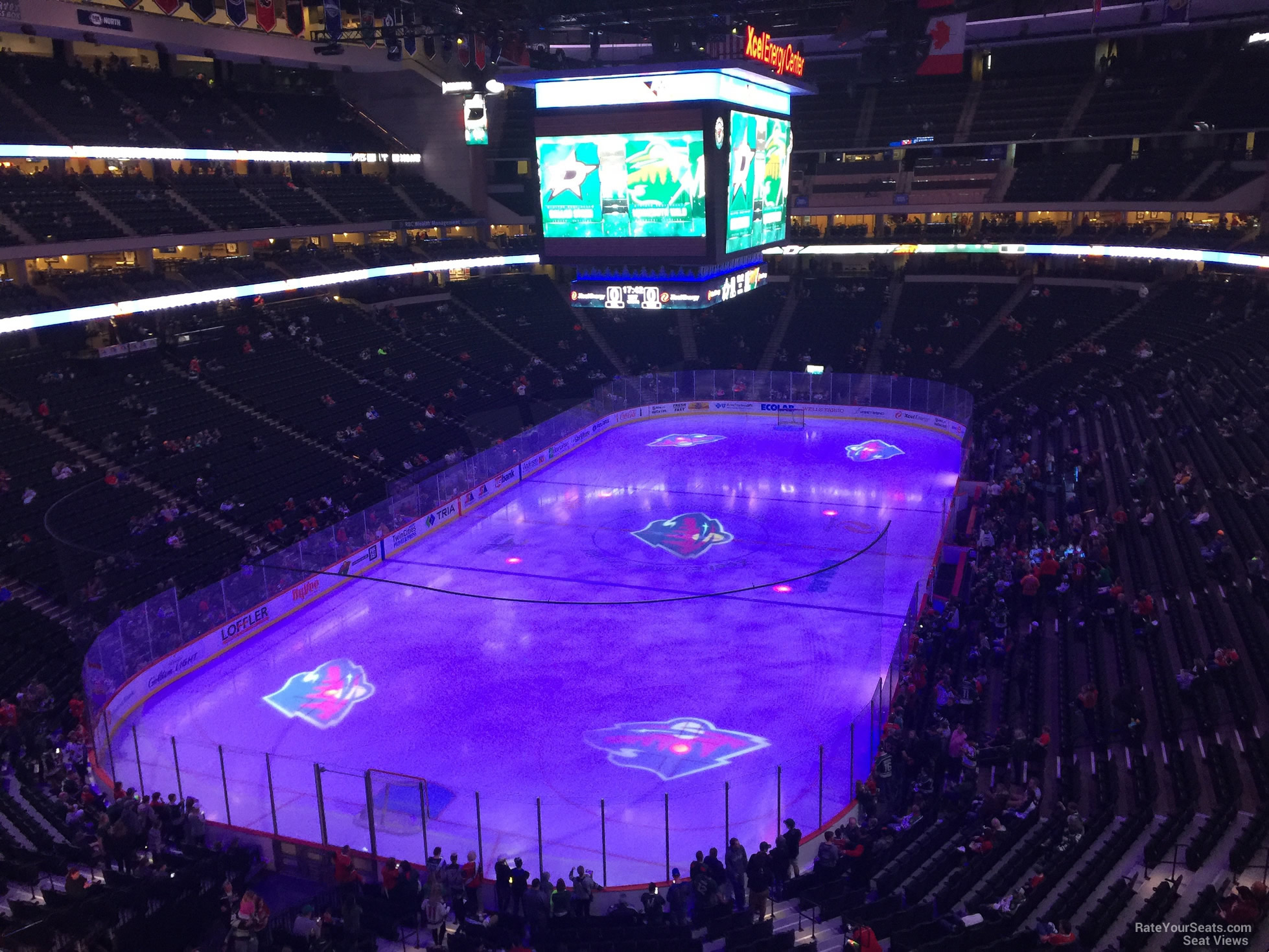 section c34, row 5 seat view  for hockey - xcel energy center