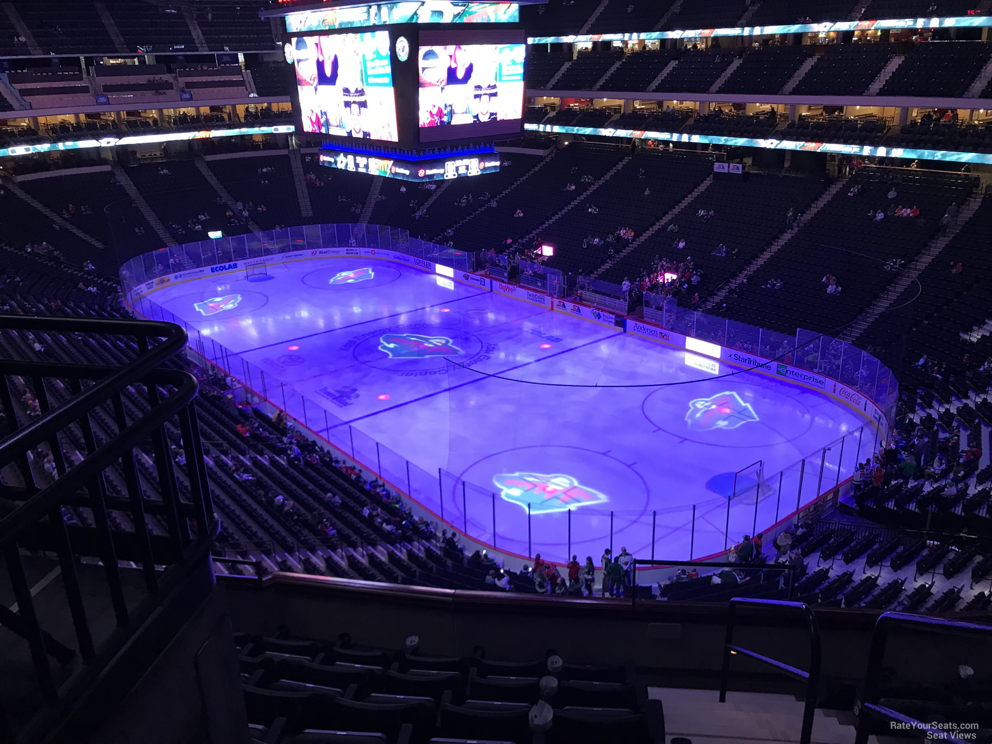 section c40, row 5 seat view  for hockey - xcel energy center