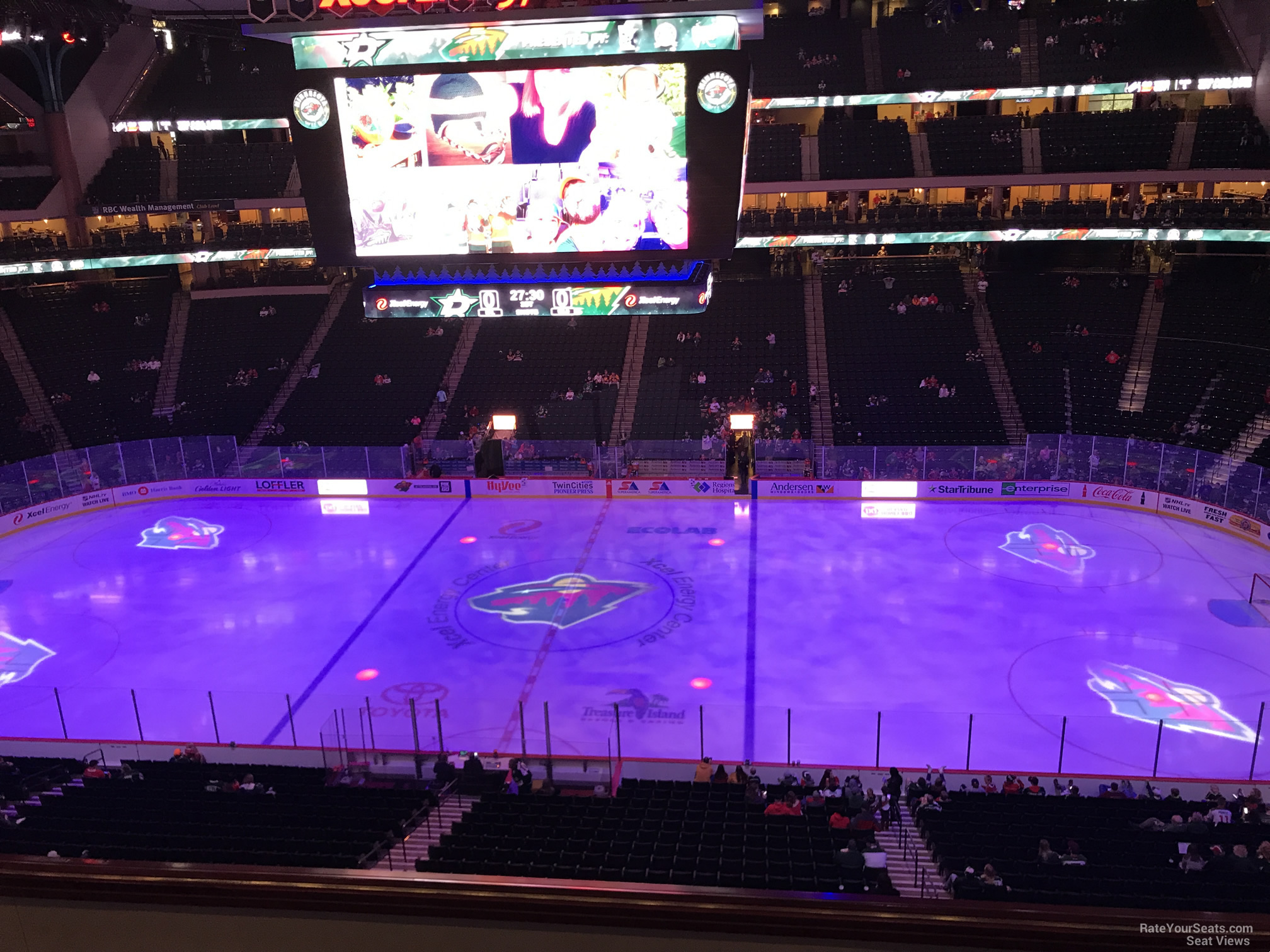 section c5, row 5 seat view  for hockey - xcel energy center