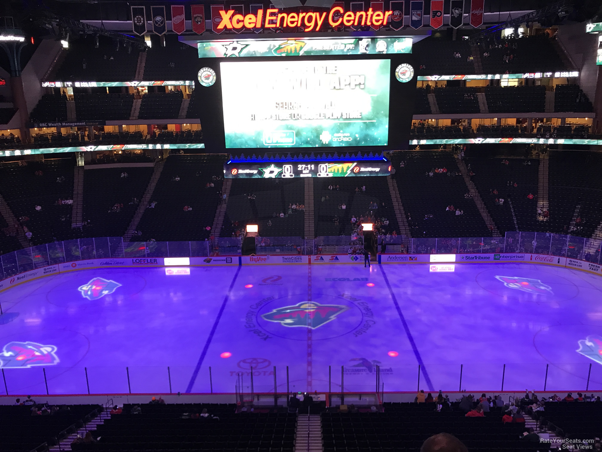 section c6, row 5 seat view  for hockey - xcel energy center