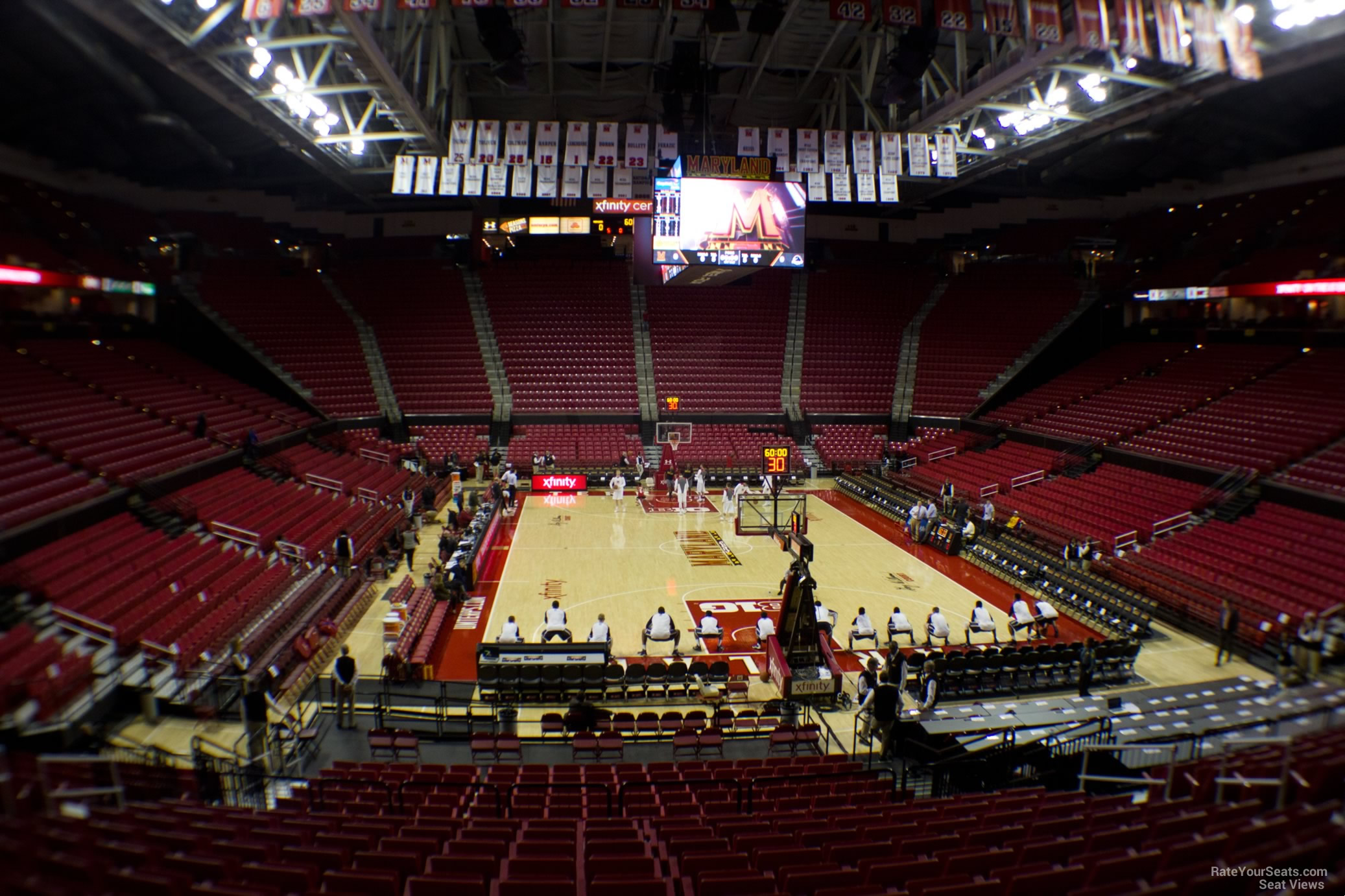 section 107, row 12 seat view  - xfinity center (maryland)