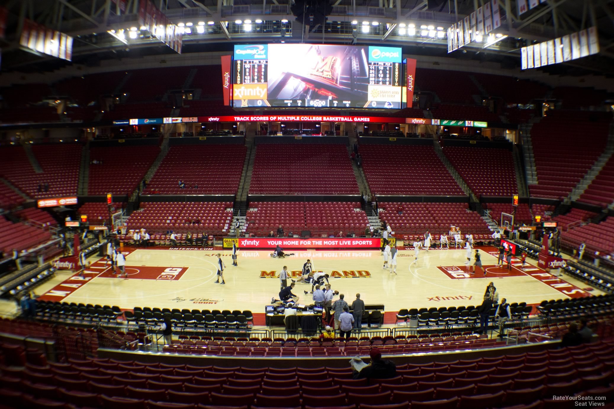 section 114, row 12 seat view  - xfinity center (maryland)