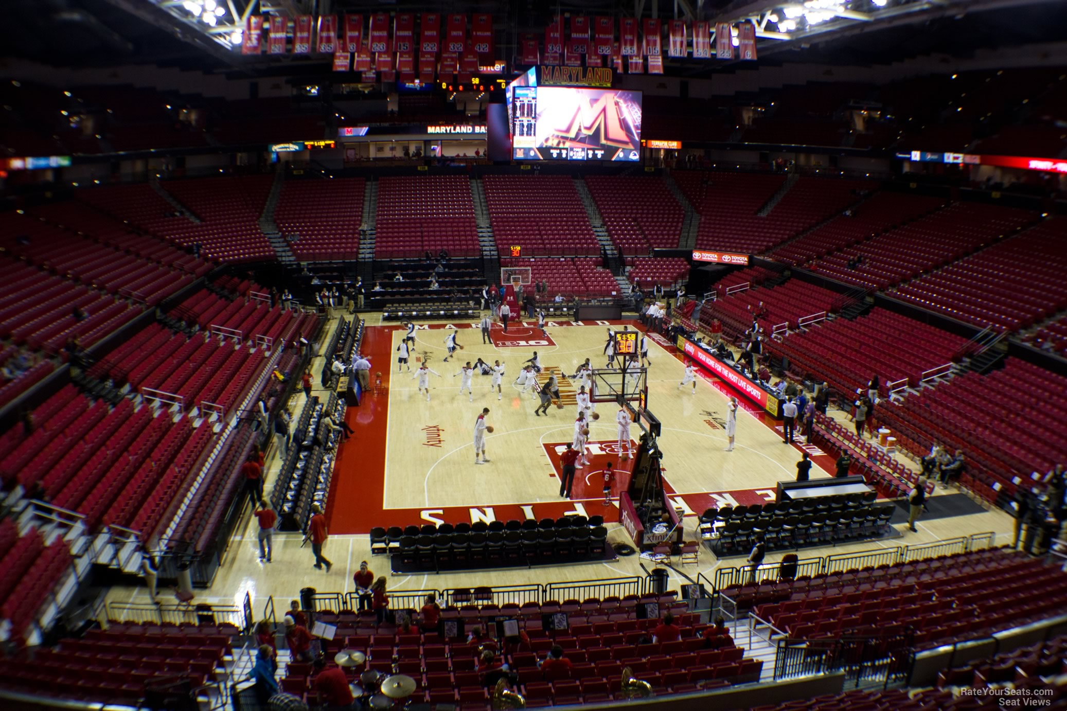 section 120, row 12 seat view  - xfinity center (maryland)