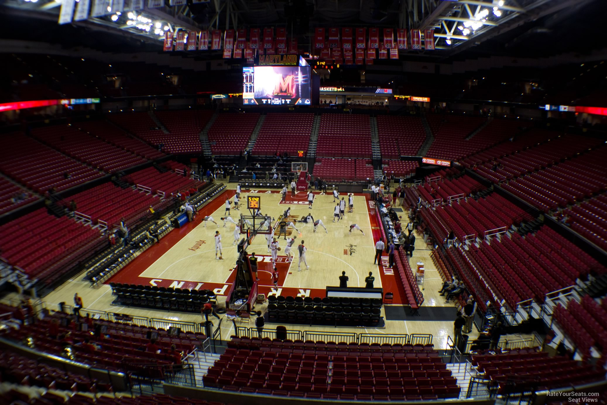section 121, row 12 seat view  - xfinity center (maryland)