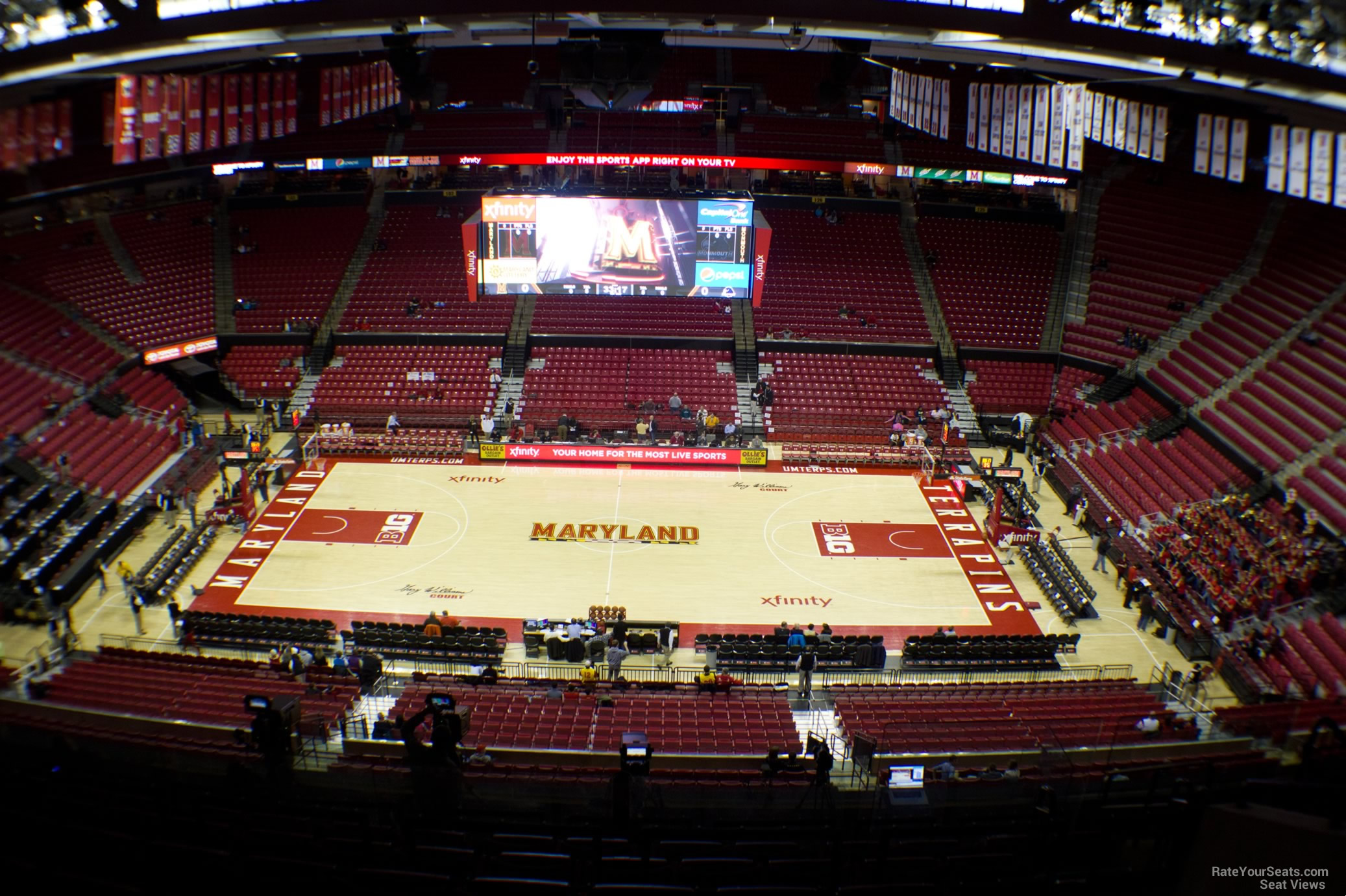 section 214, row 11 seat view  - xfinity center (maryland)