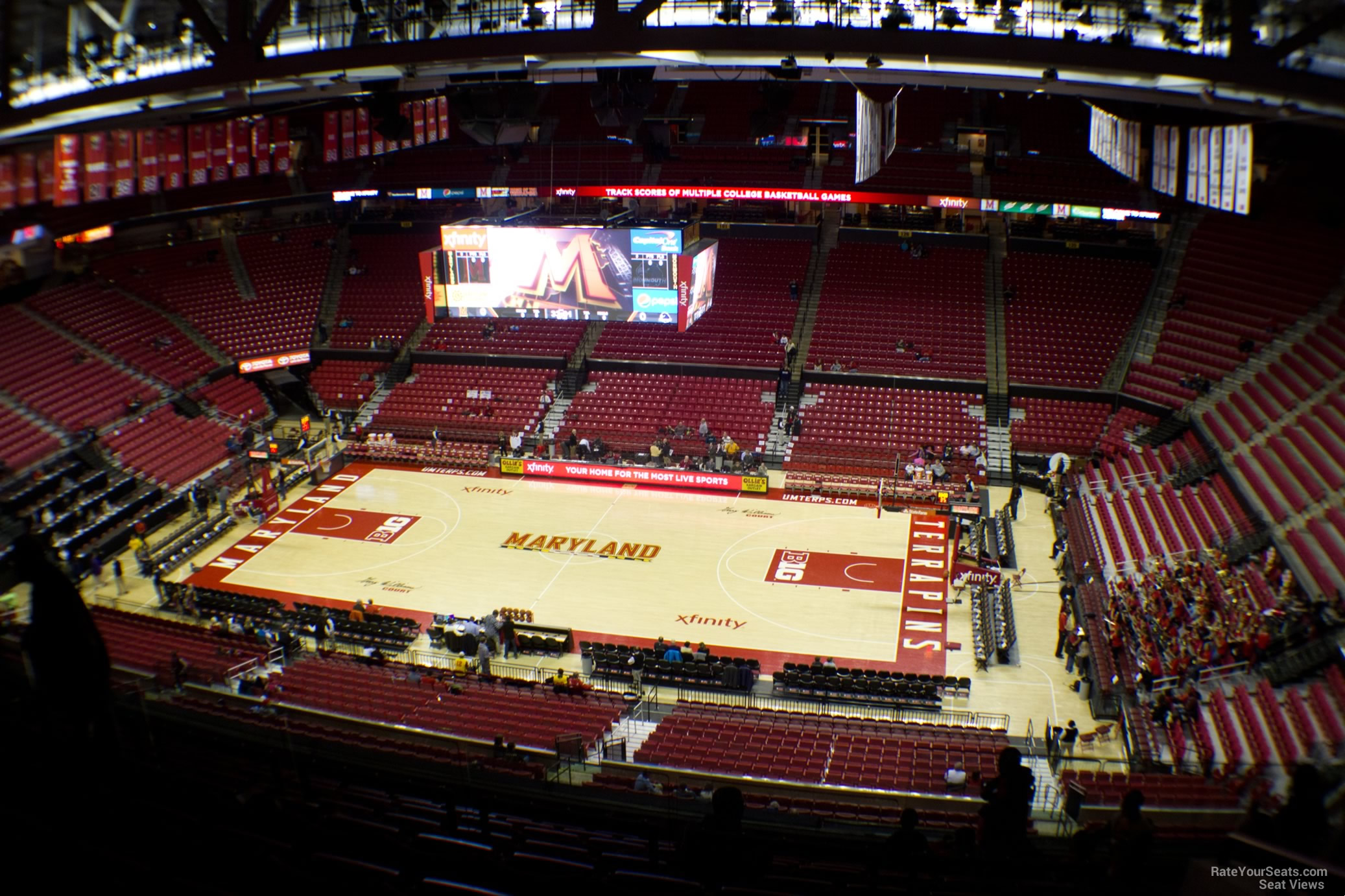 section 215, row 11 seat view  - xfinity center (maryland)