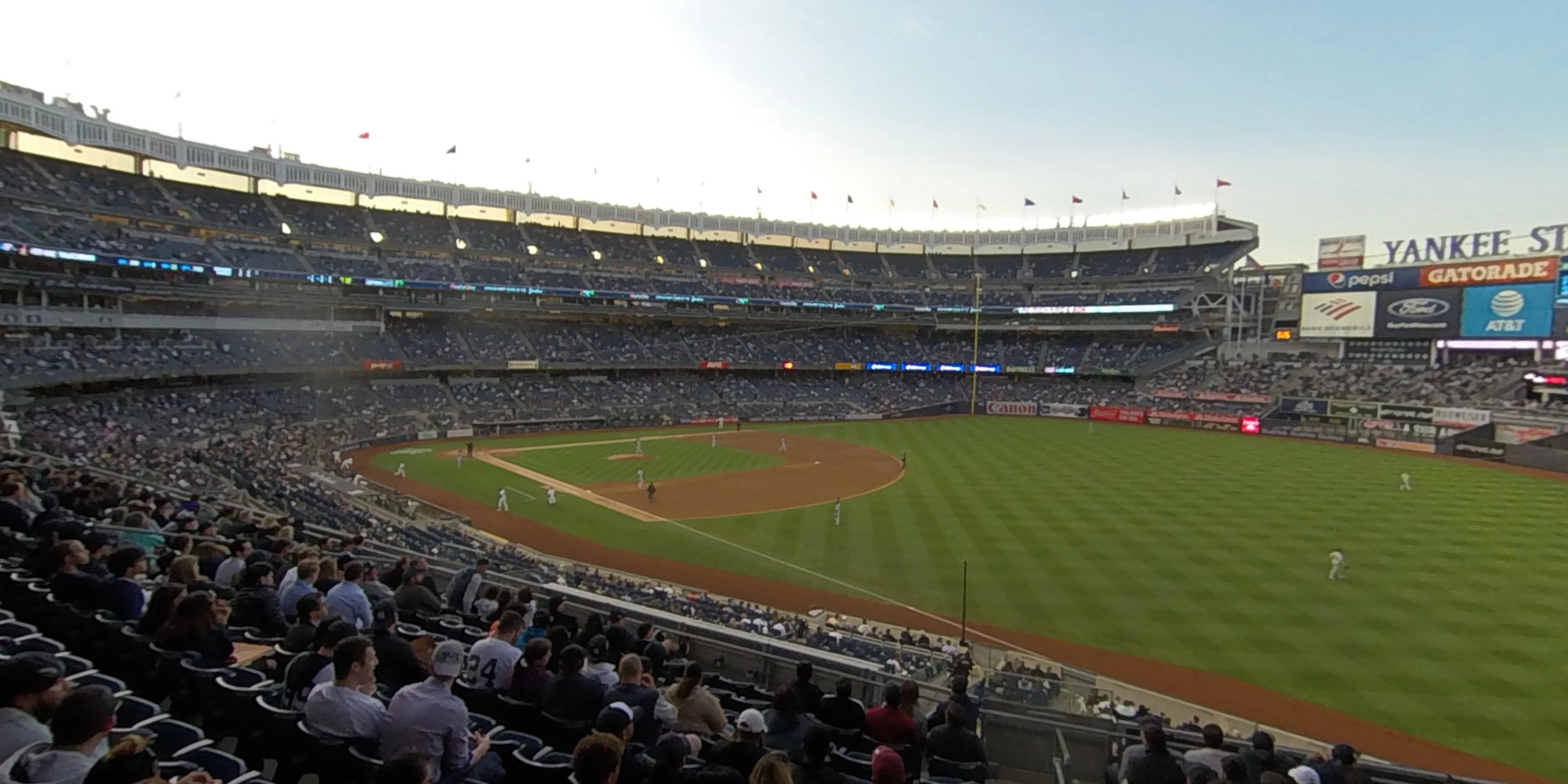 section 210 panoramic seat view  for baseball - yankee stadium