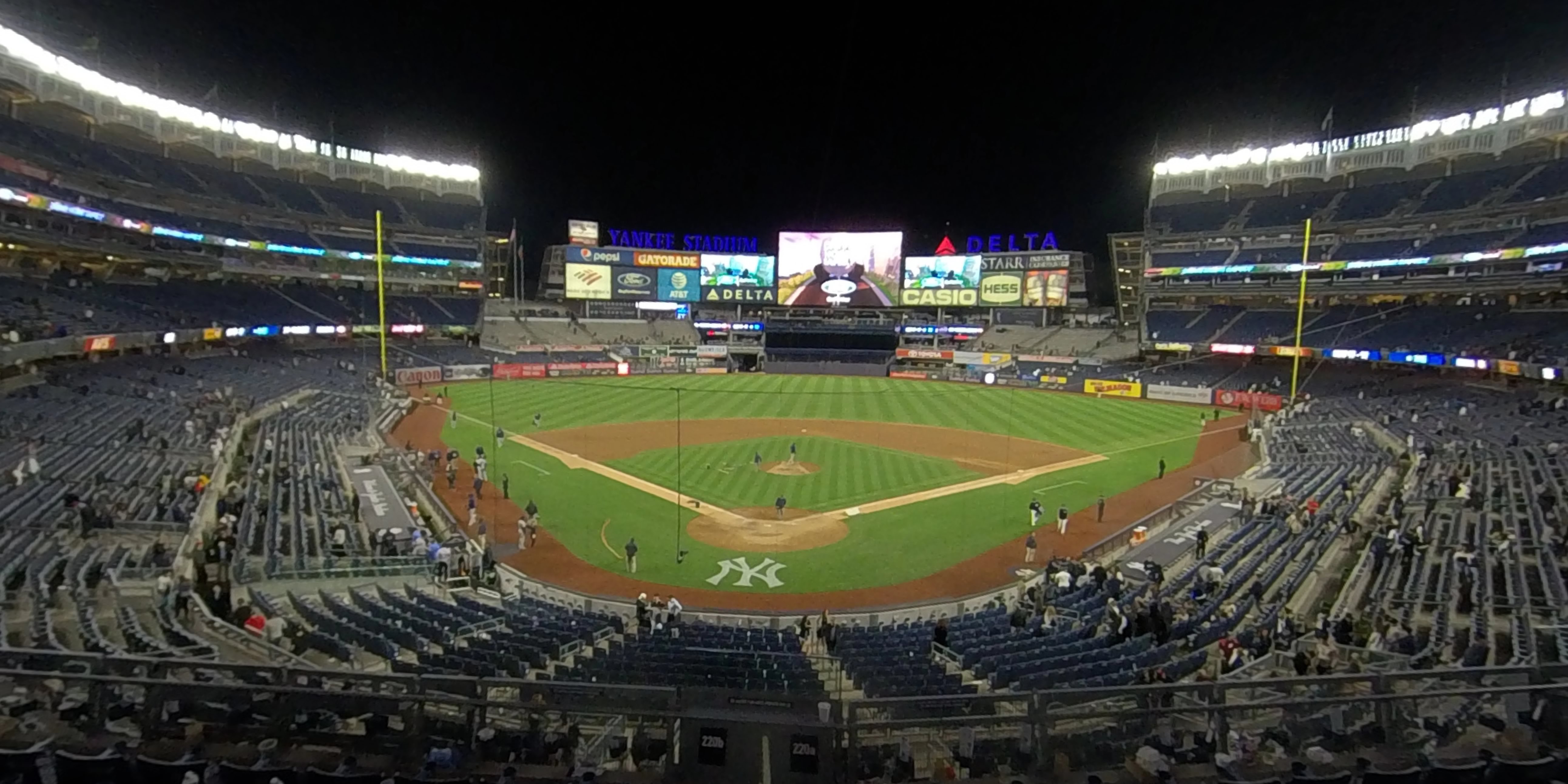 section 220a panoramic seat view  for baseball - yankee stadium