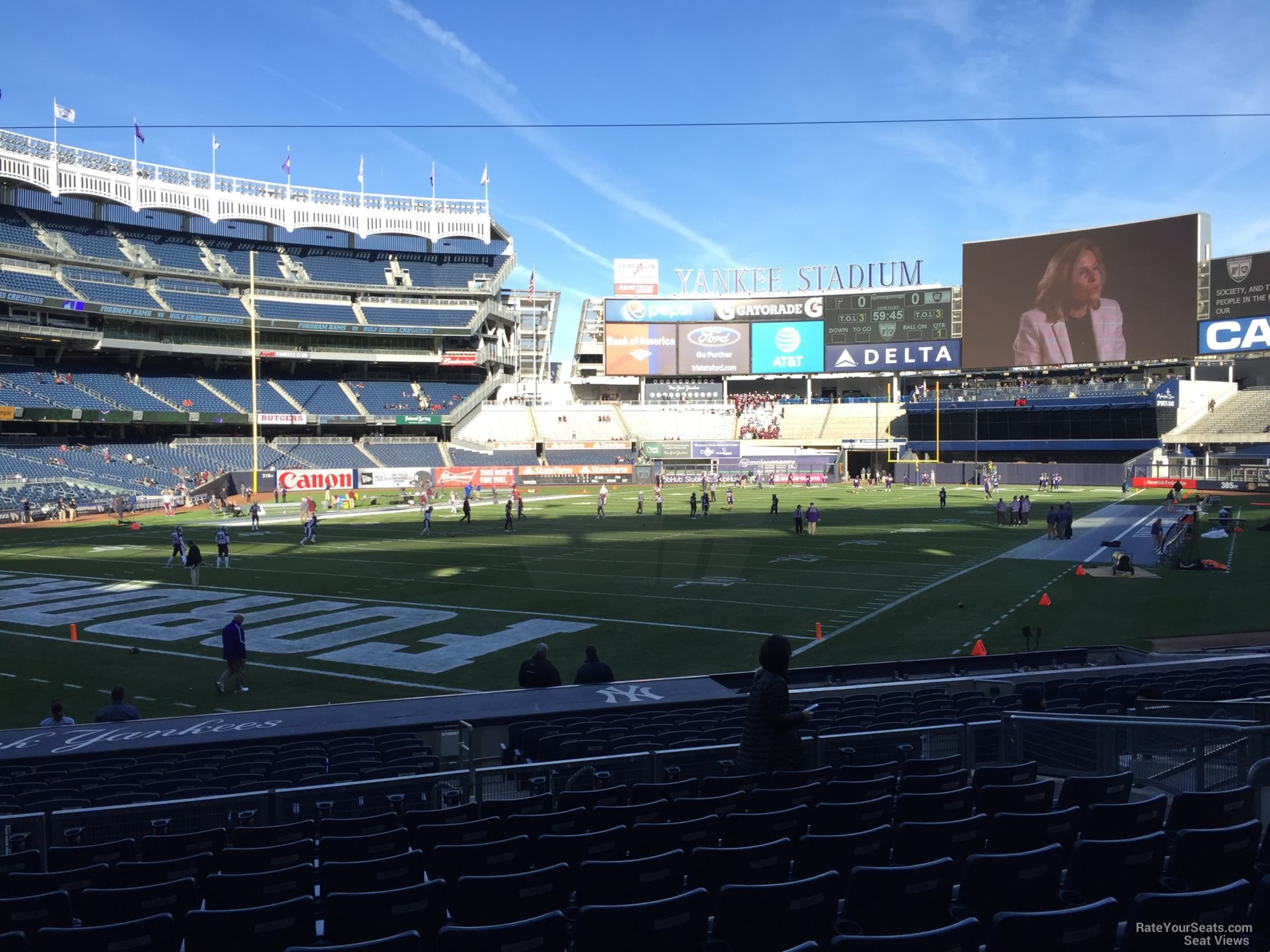 section 116, row 10 seat view  for football - yankee stadium