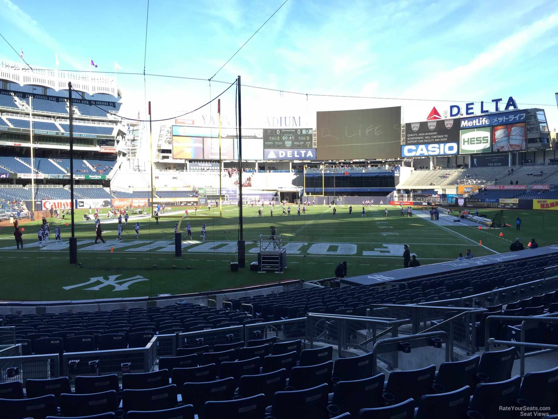 section 118, row 10 seat view  for football - yankee stadium