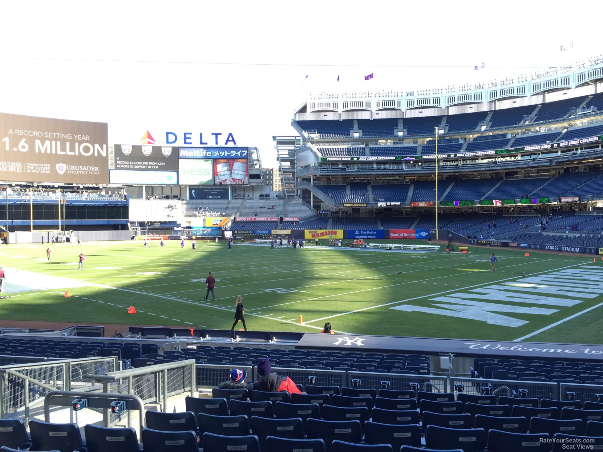 section 124, row 10 seat view  for football - yankee stadium
