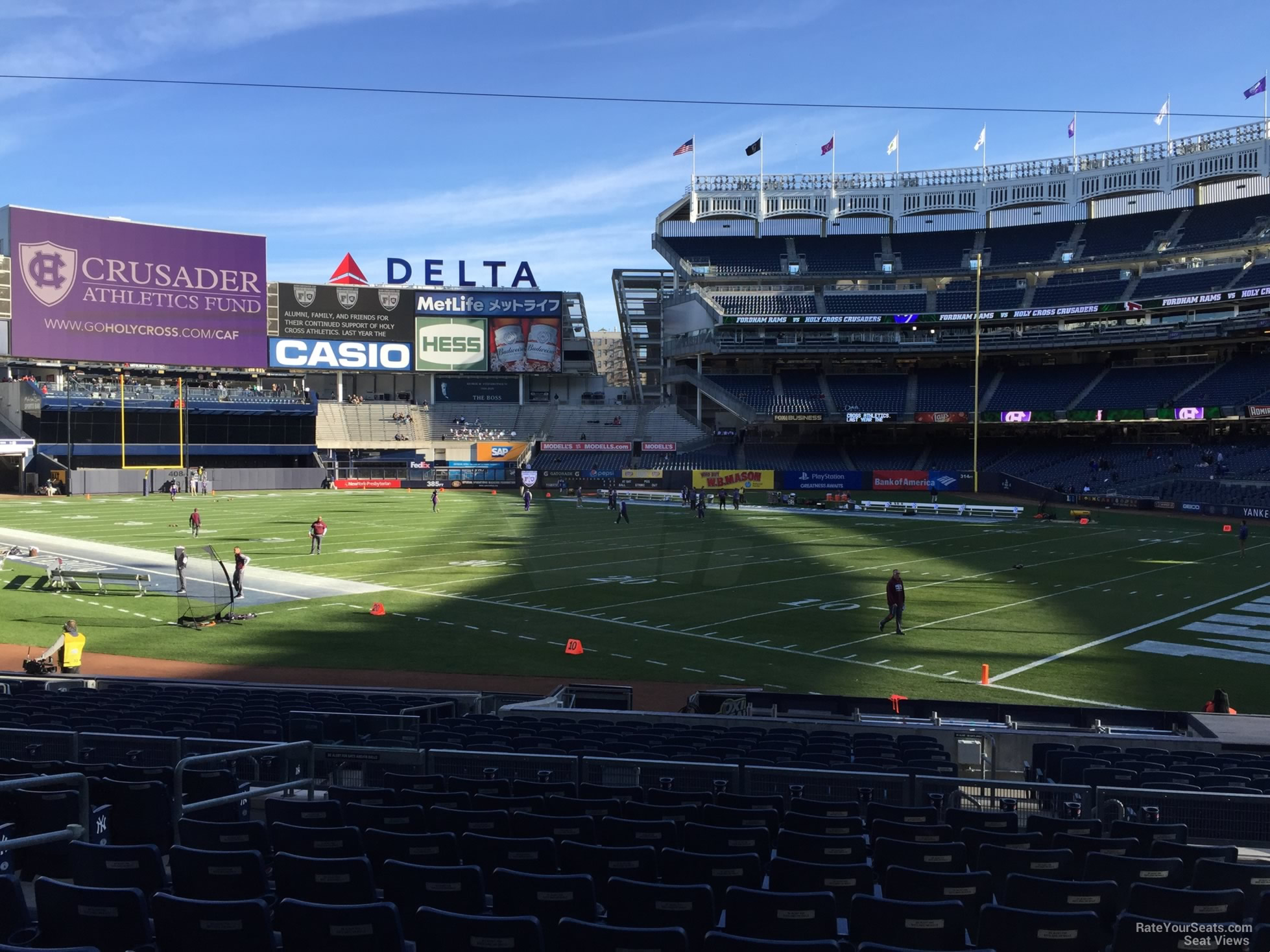 section 125, row 10 seat view  for football - yankee stadium