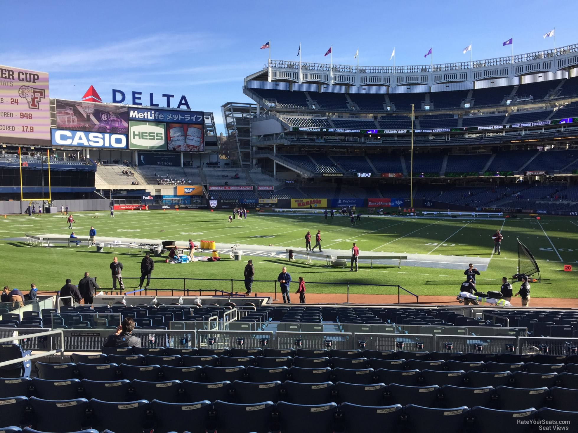 section 128, row 10 seat view  for football - yankee stadium