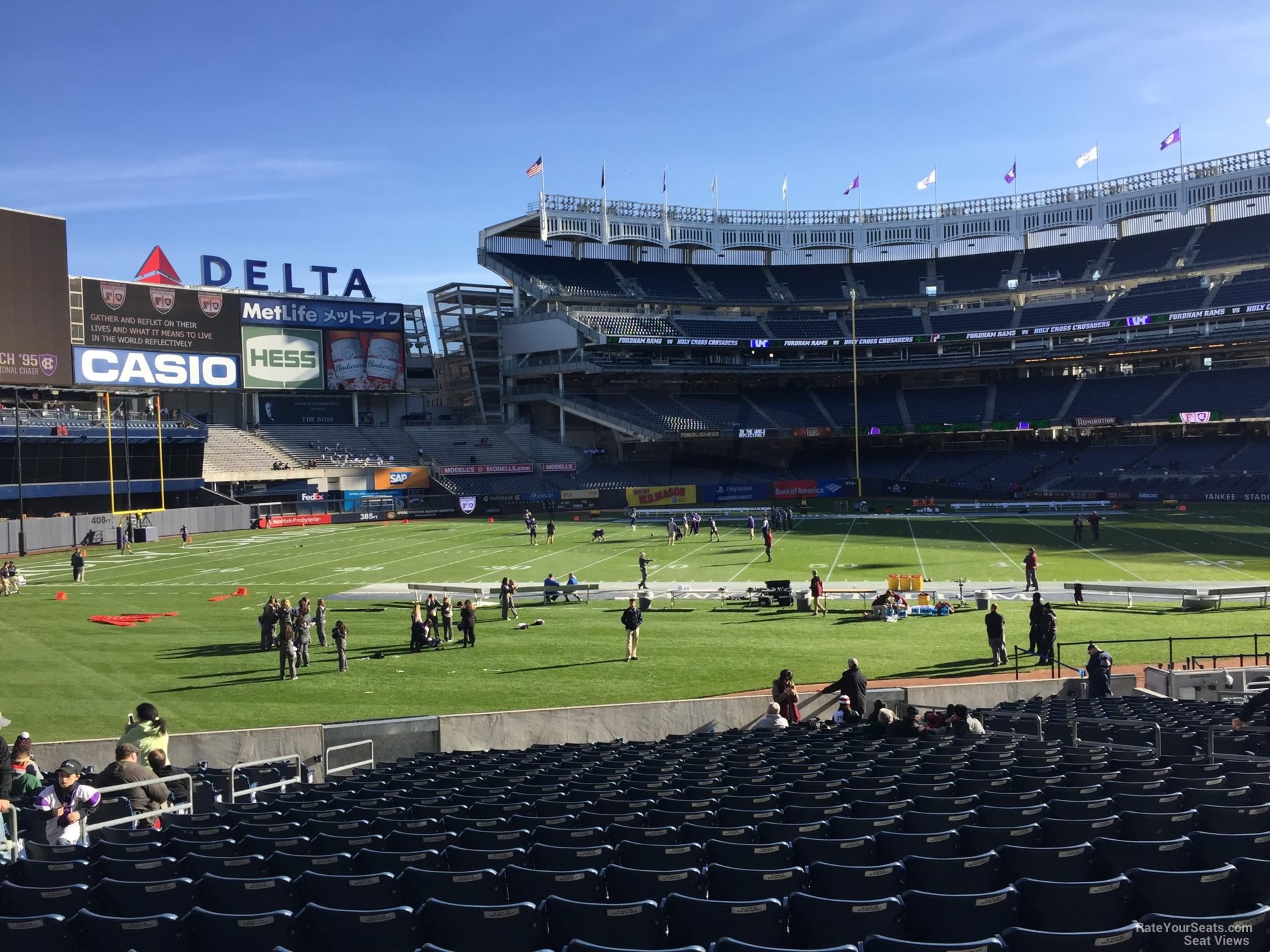 section 130, row 22 seat view  for football - yankee stadium