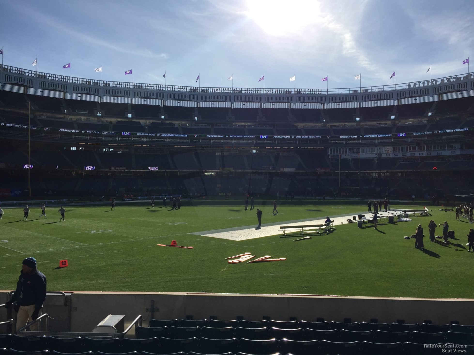 section 135, row 10 seat view  for football - yankee stadium