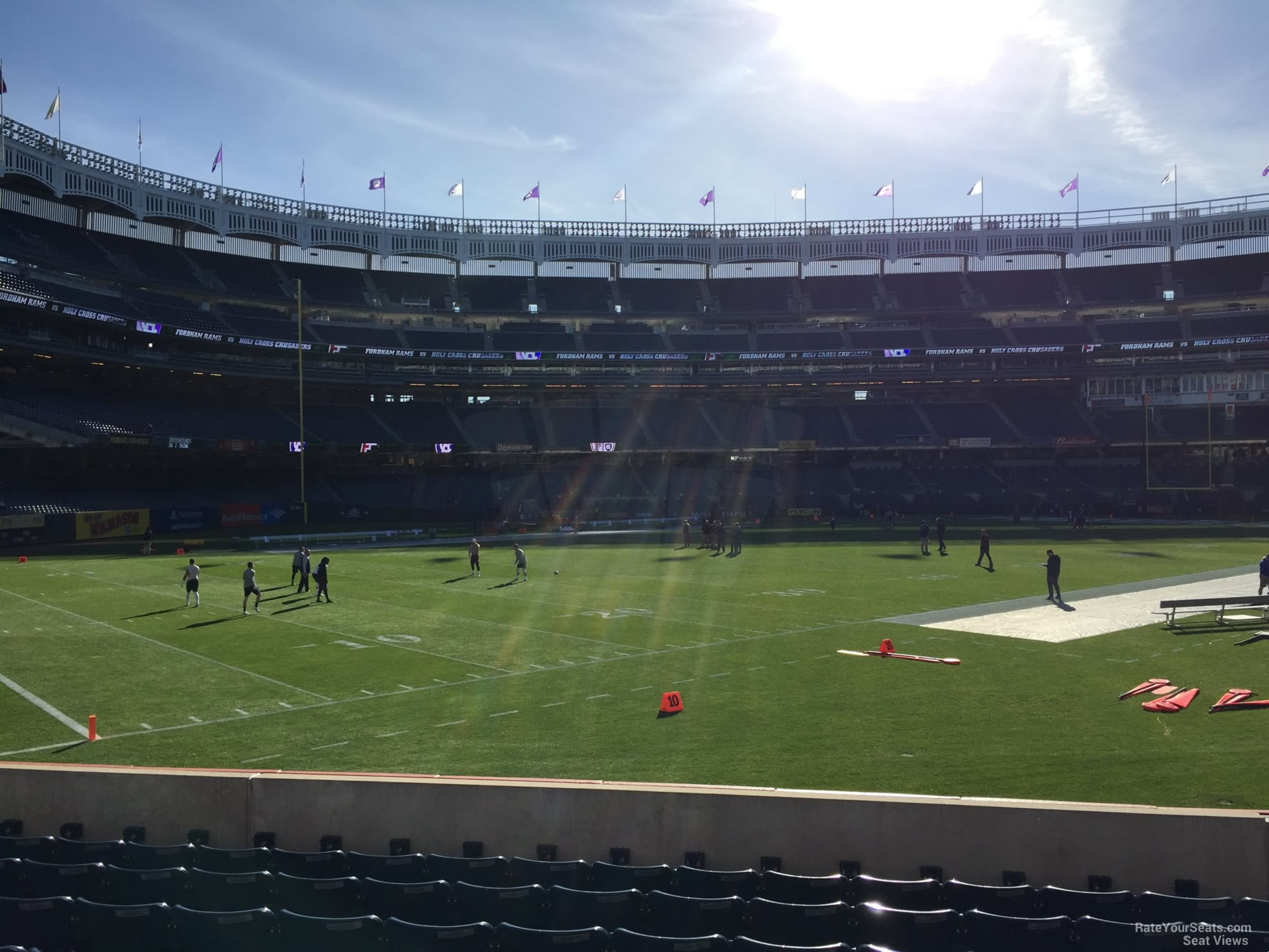 section 136, row 10 seat view  for football - yankee stadium