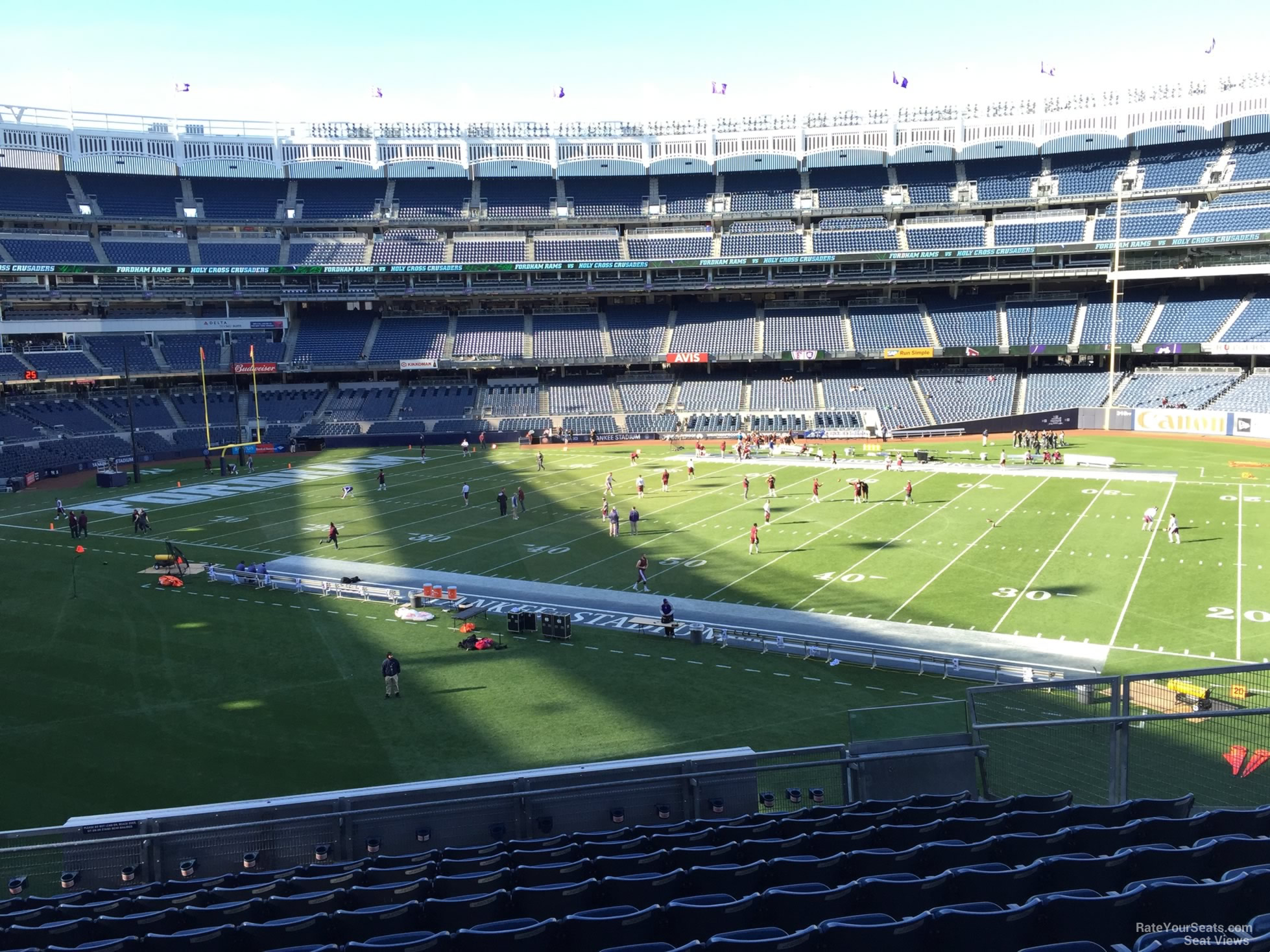 section 205, row 12 seat view  for football - yankee stadium
