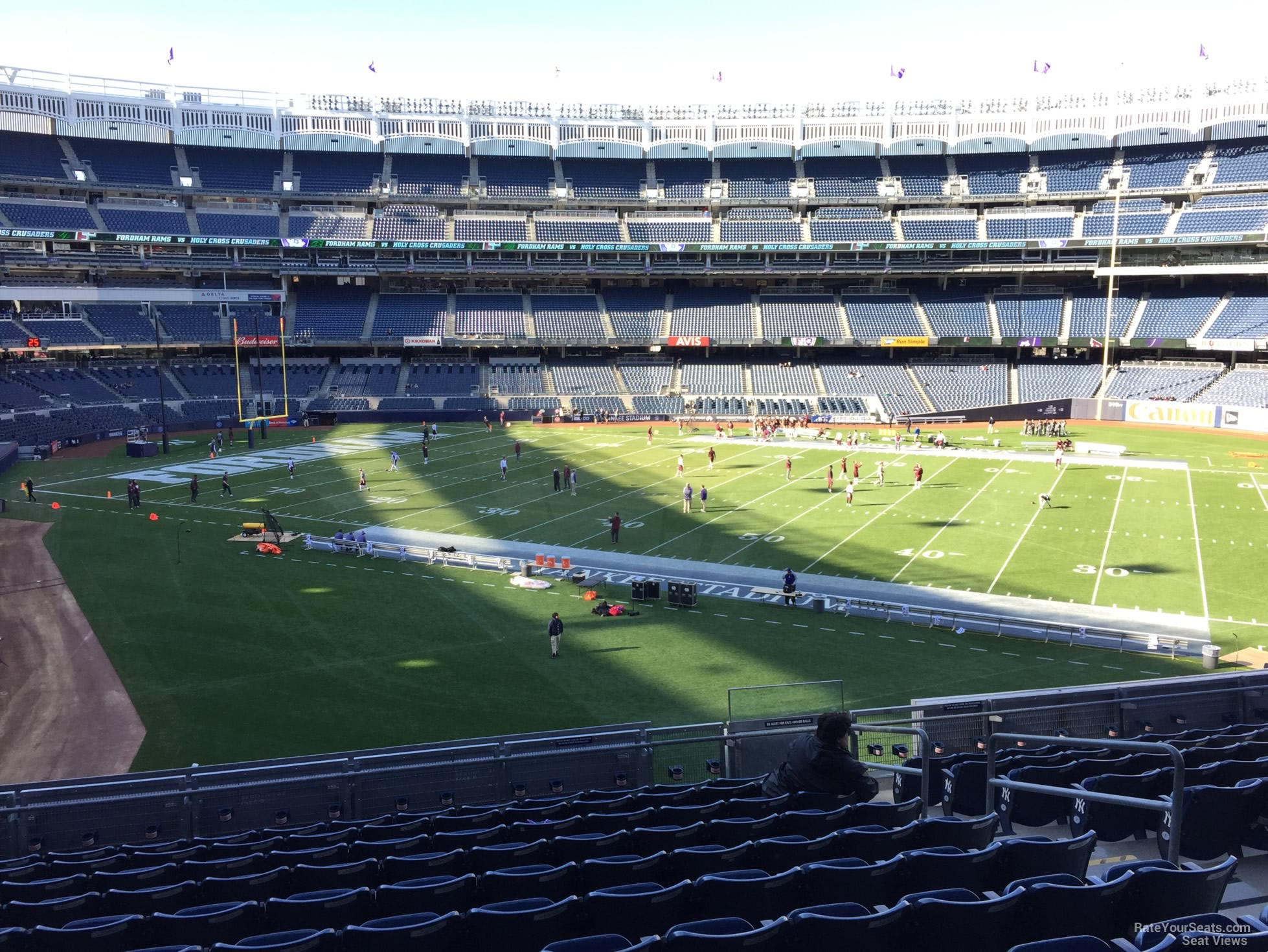 section 206, row 12 seat view  for football - yankee stadium