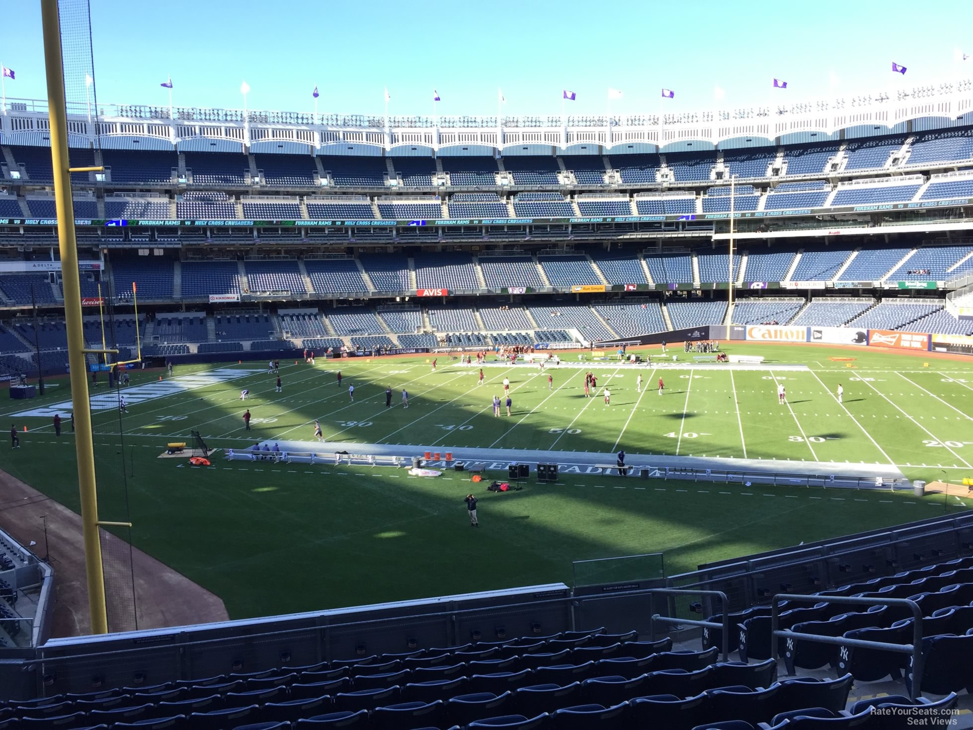section 207, row 12 seat view  for football - yankee stadium