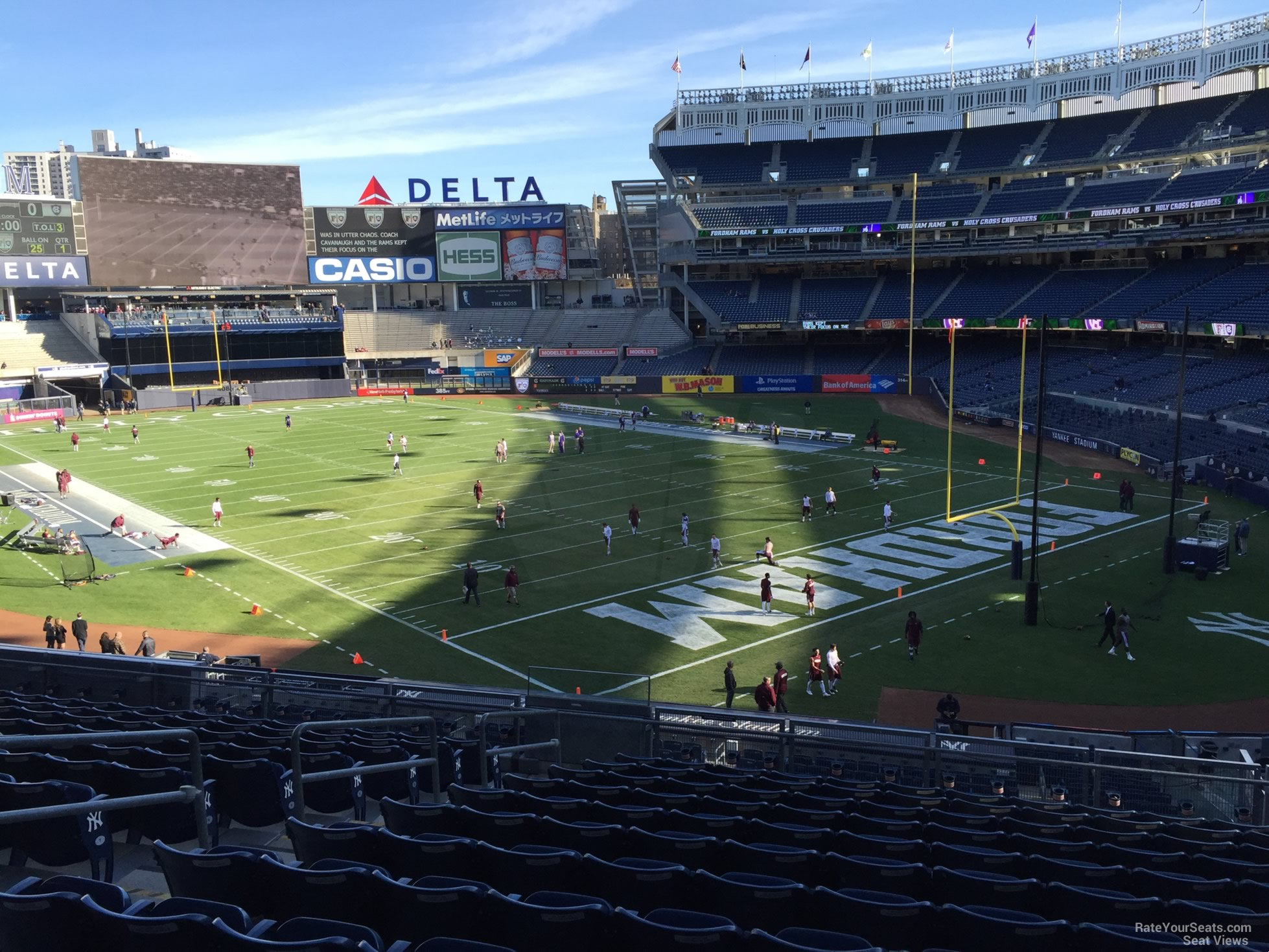 section 223, row 12 seat view  for football - yankee stadium