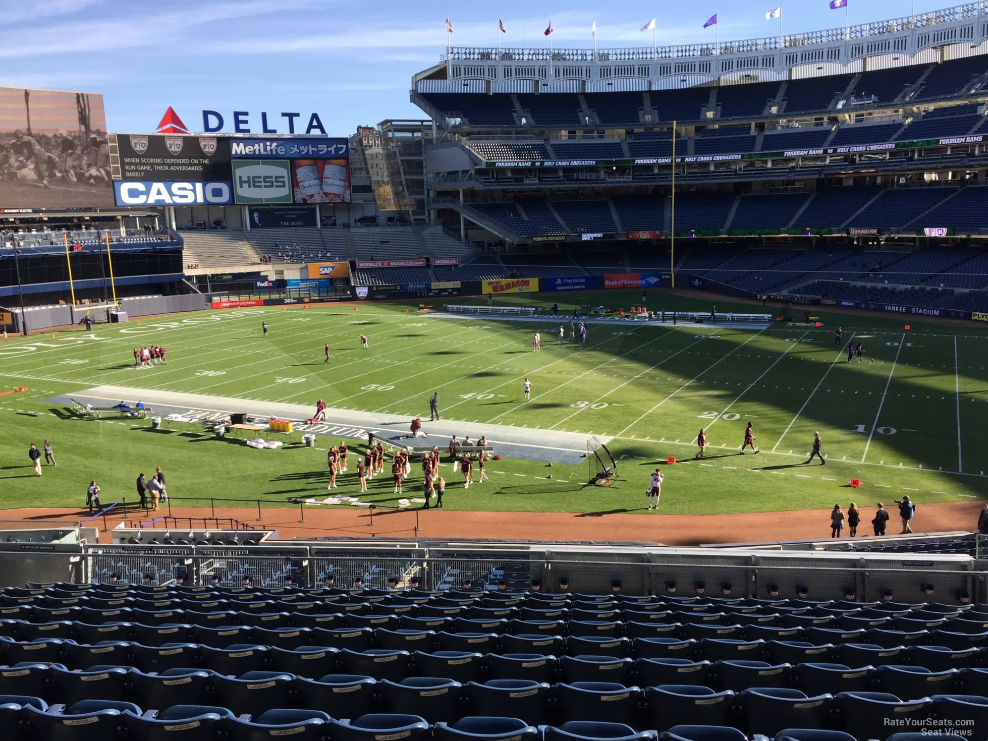 section 227b, row 12 seat view  for football - yankee stadium