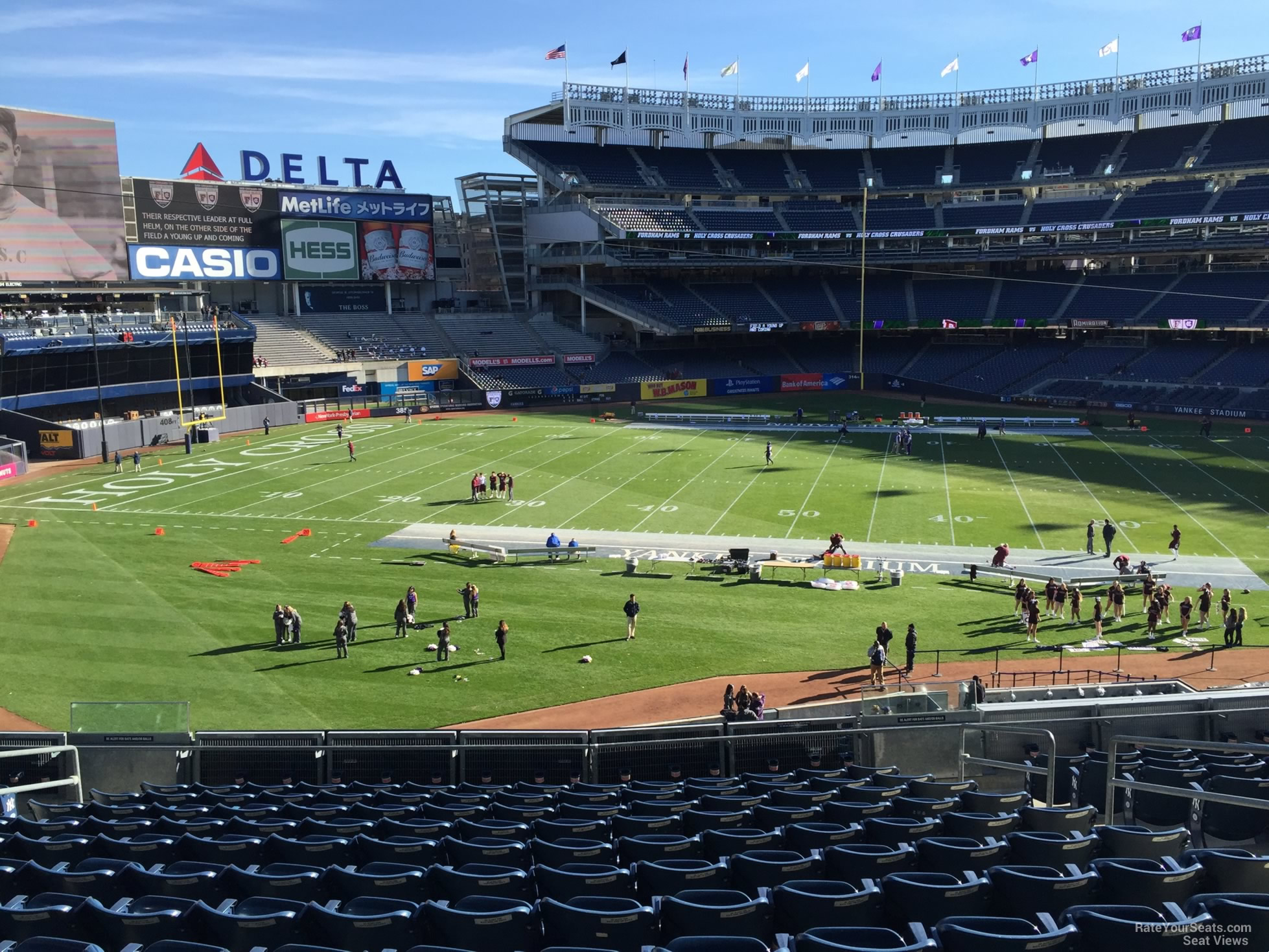 section 230, row 12 seat view  for football - yankee stadium