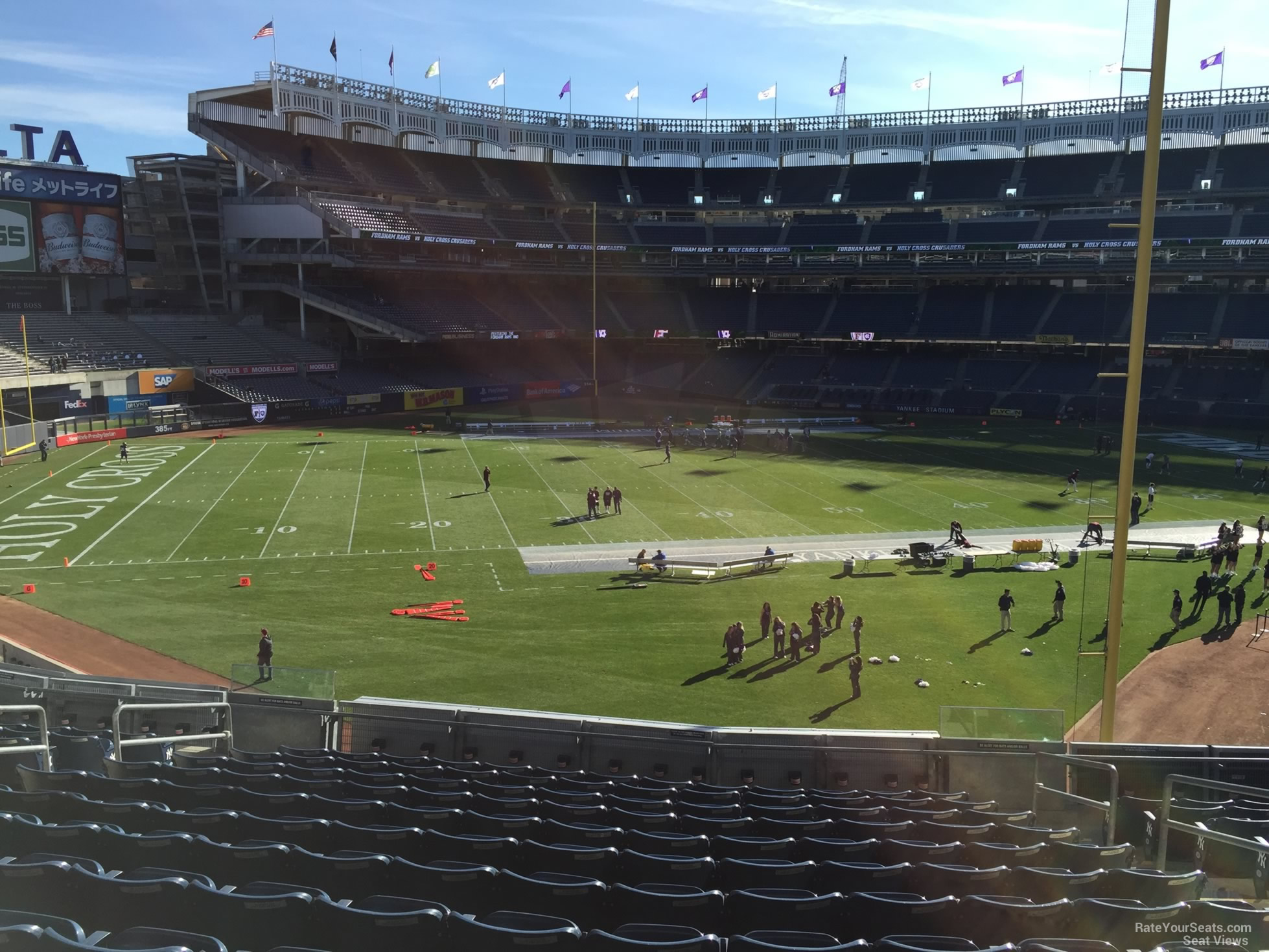 section 233a, row 12 seat view  for football - yankee stadium