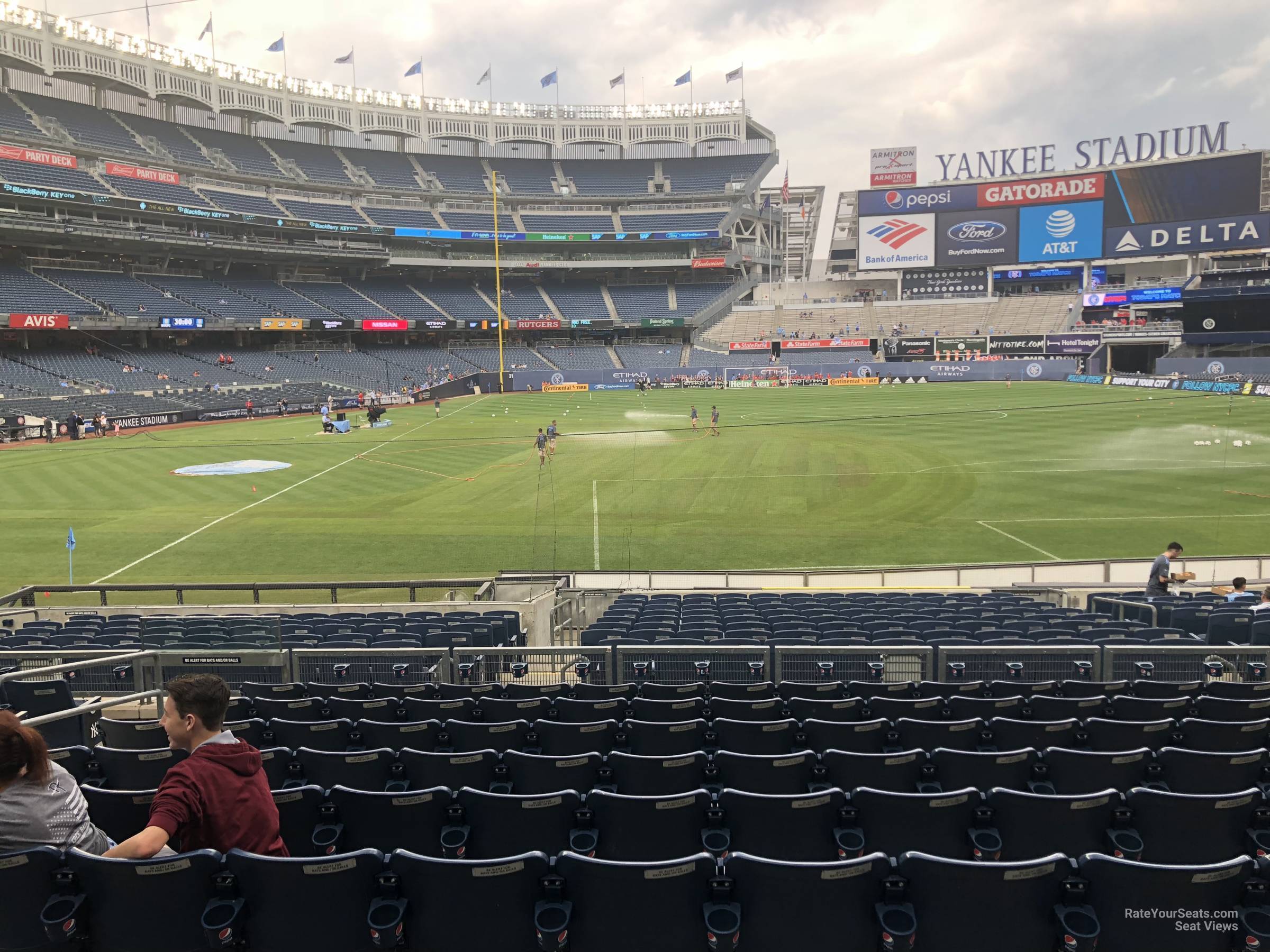 section 114b, row 10 seat view  for soccer - yankee stadium