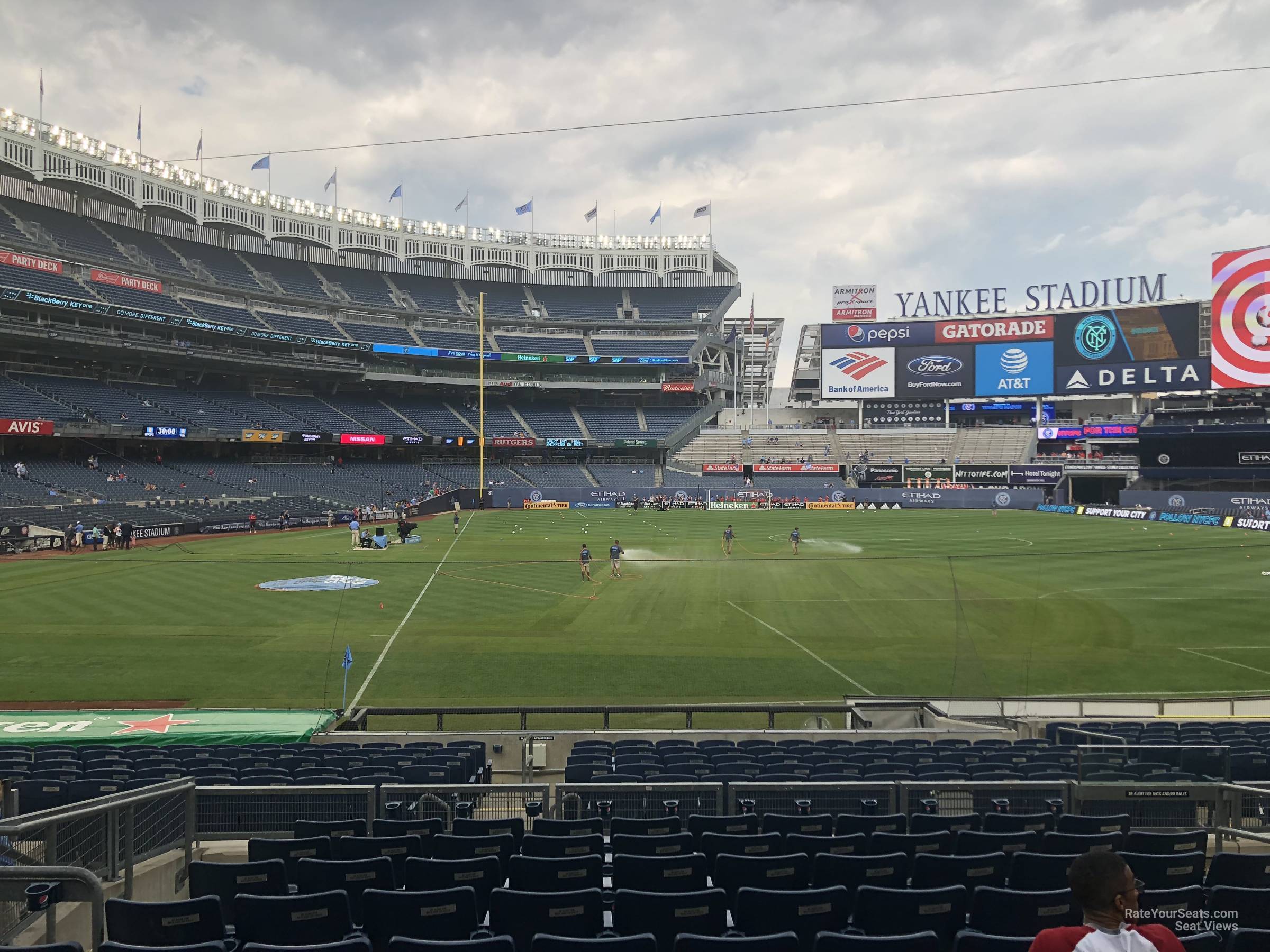 section 115, row 10 seat view  for soccer - yankee stadium