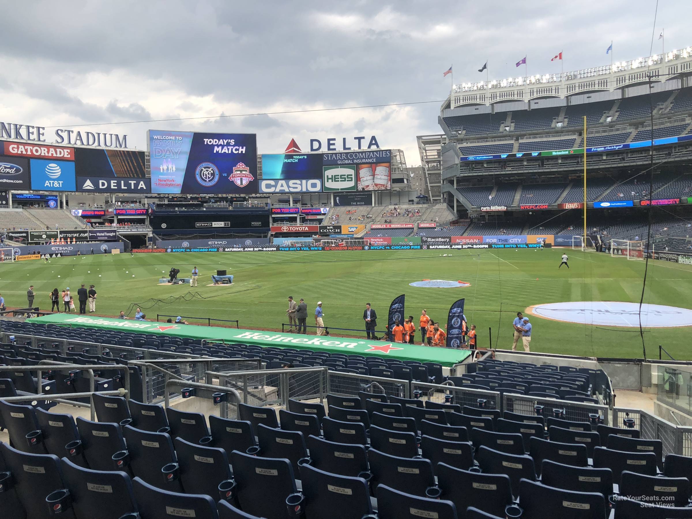 section 122, row 10 seat view  for soccer - yankee stadium