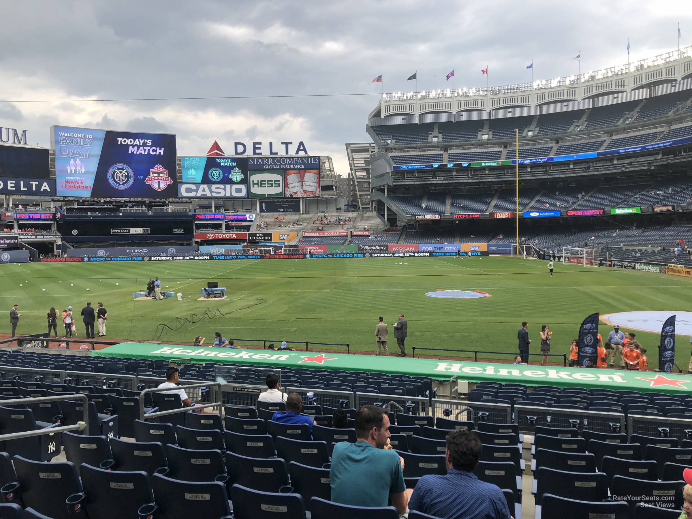 section 123, row 10 seat view  for soccer - yankee stadium