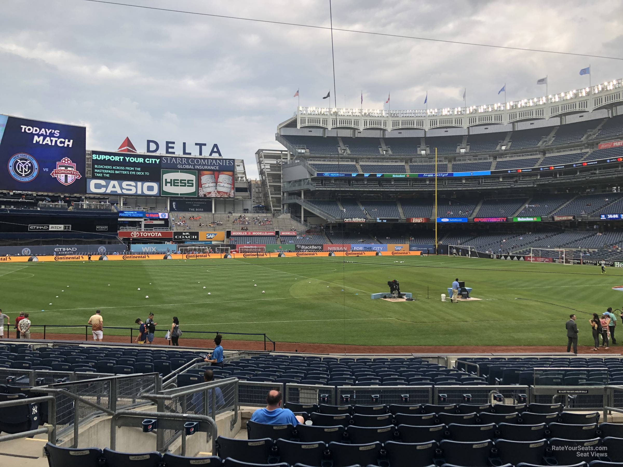 section 125, row 10 seat view  for soccer - yankee stadium