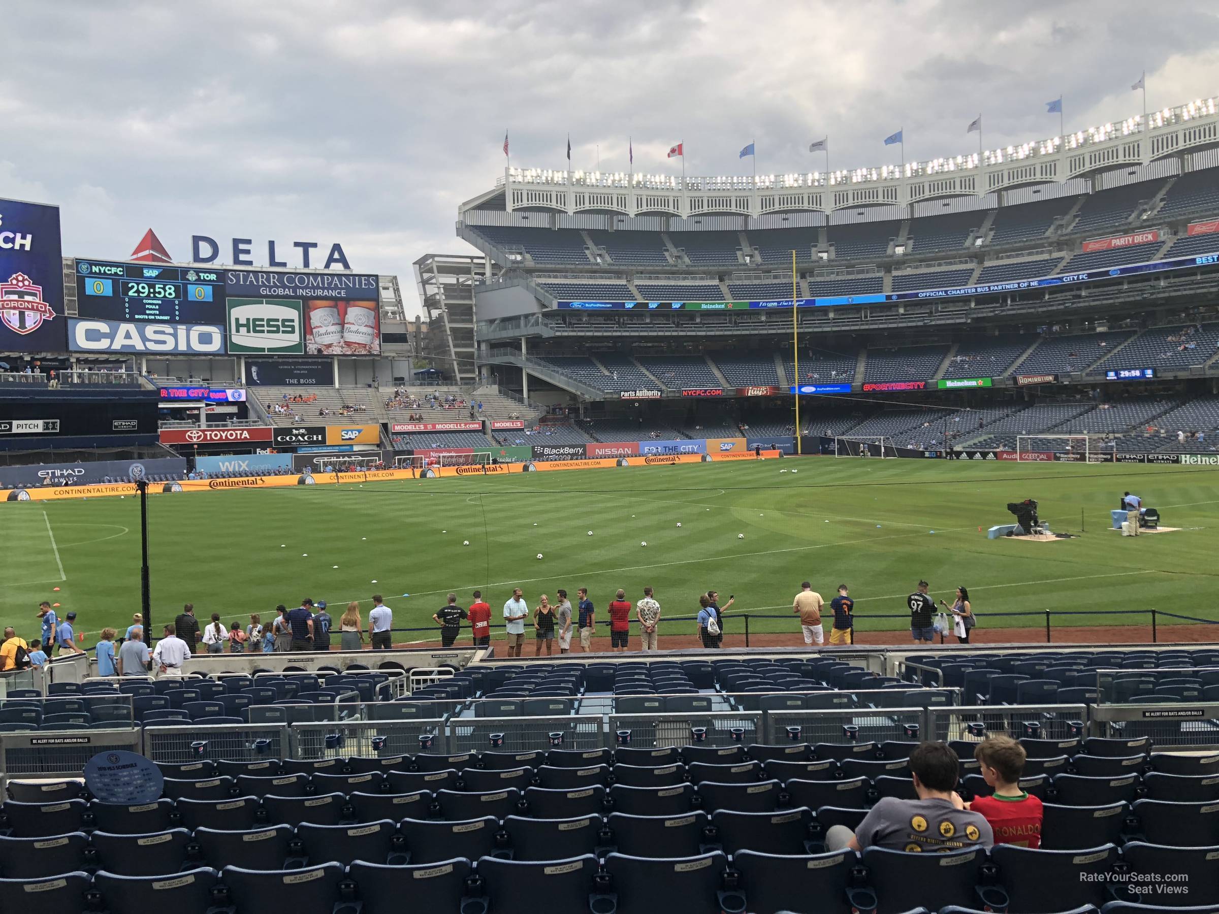 section 128, row 10 seat view  for soccer - yankee stadium