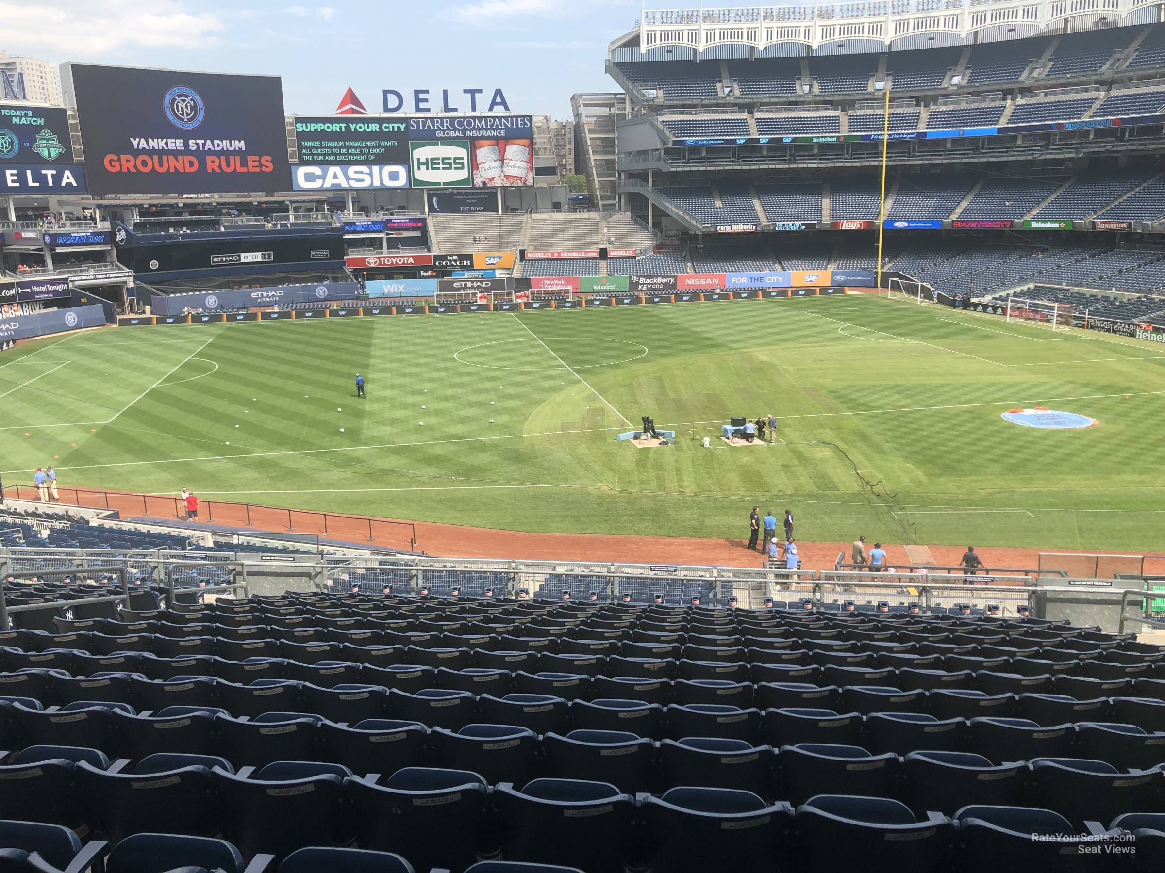 section 227b, row 15 seat view  for soccer - yankee stadium
