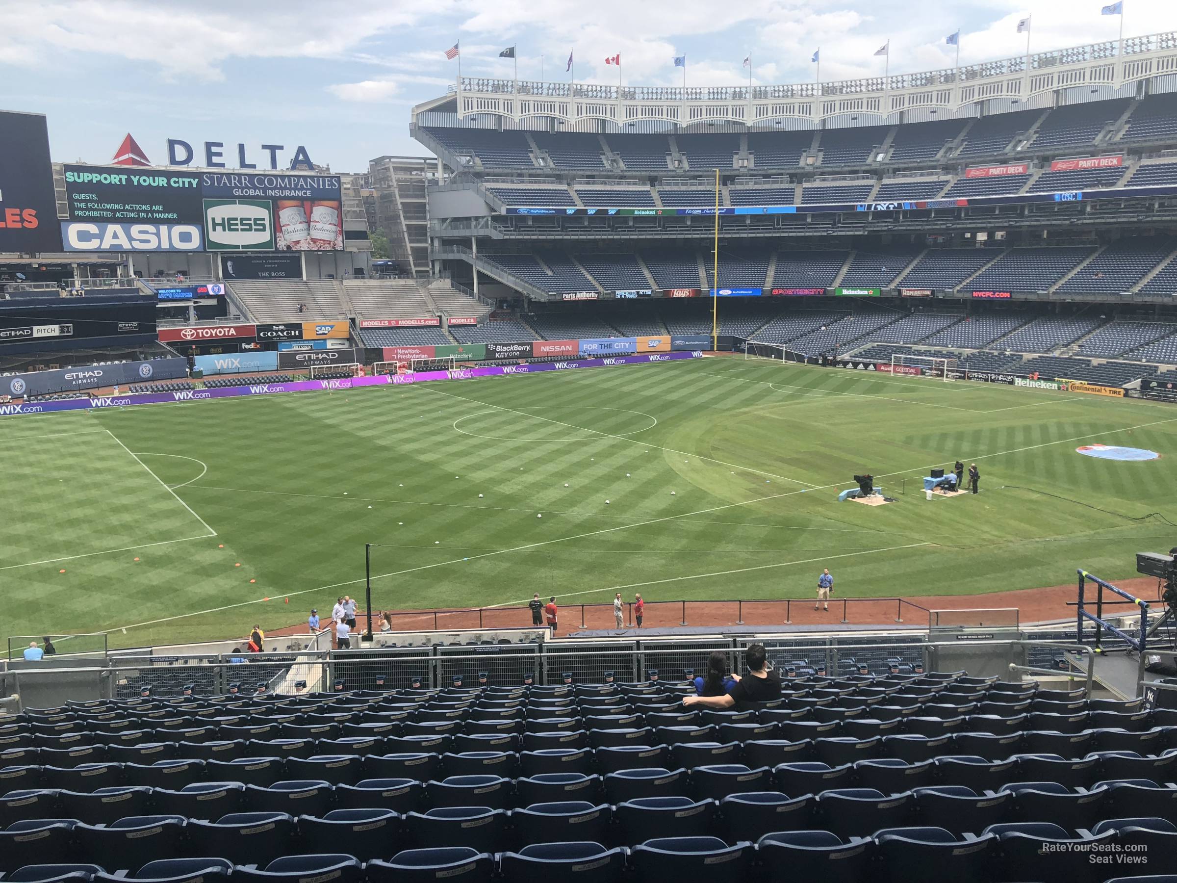 section 230, row 15 seat view  for soccer - yankee stadium