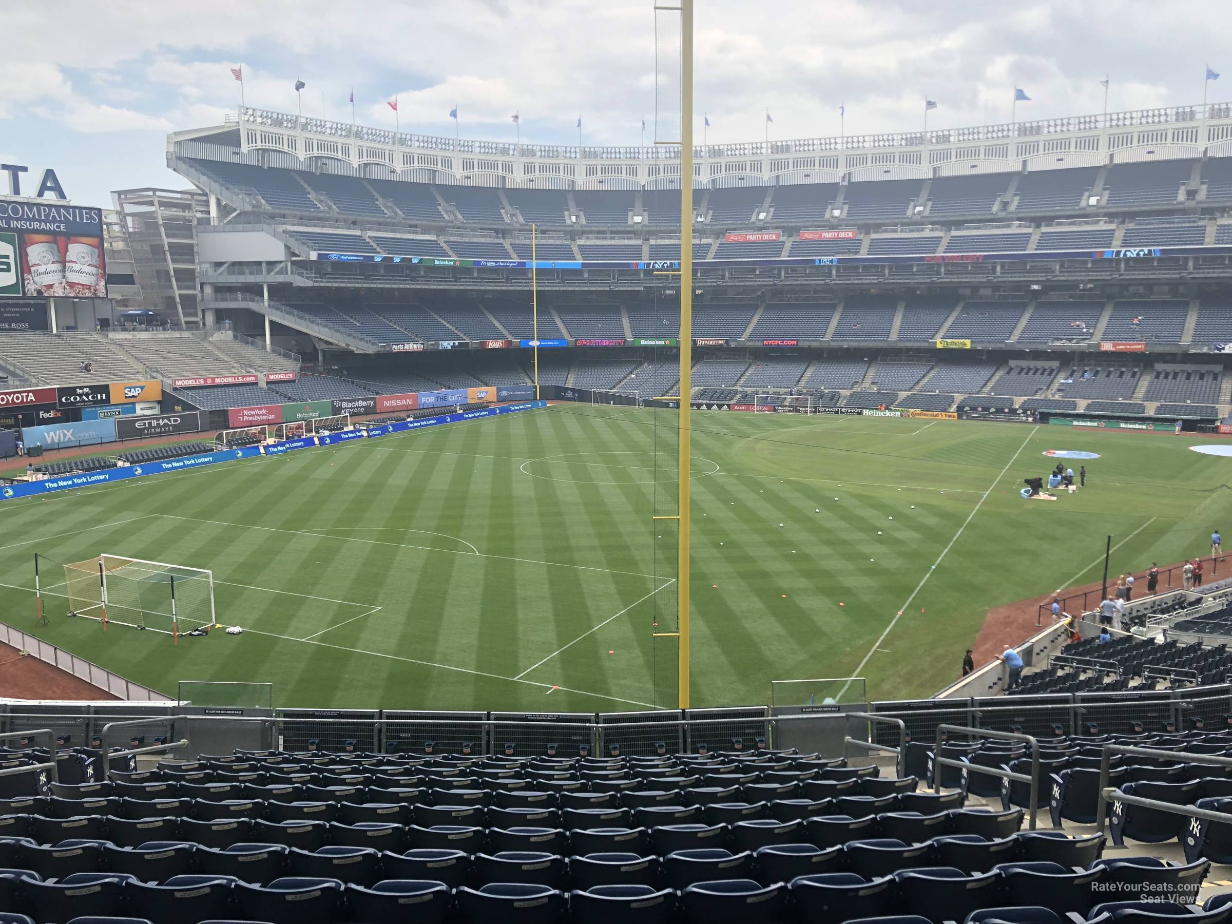 section 232b, row 15 seat view  for soccer - yankee stadium