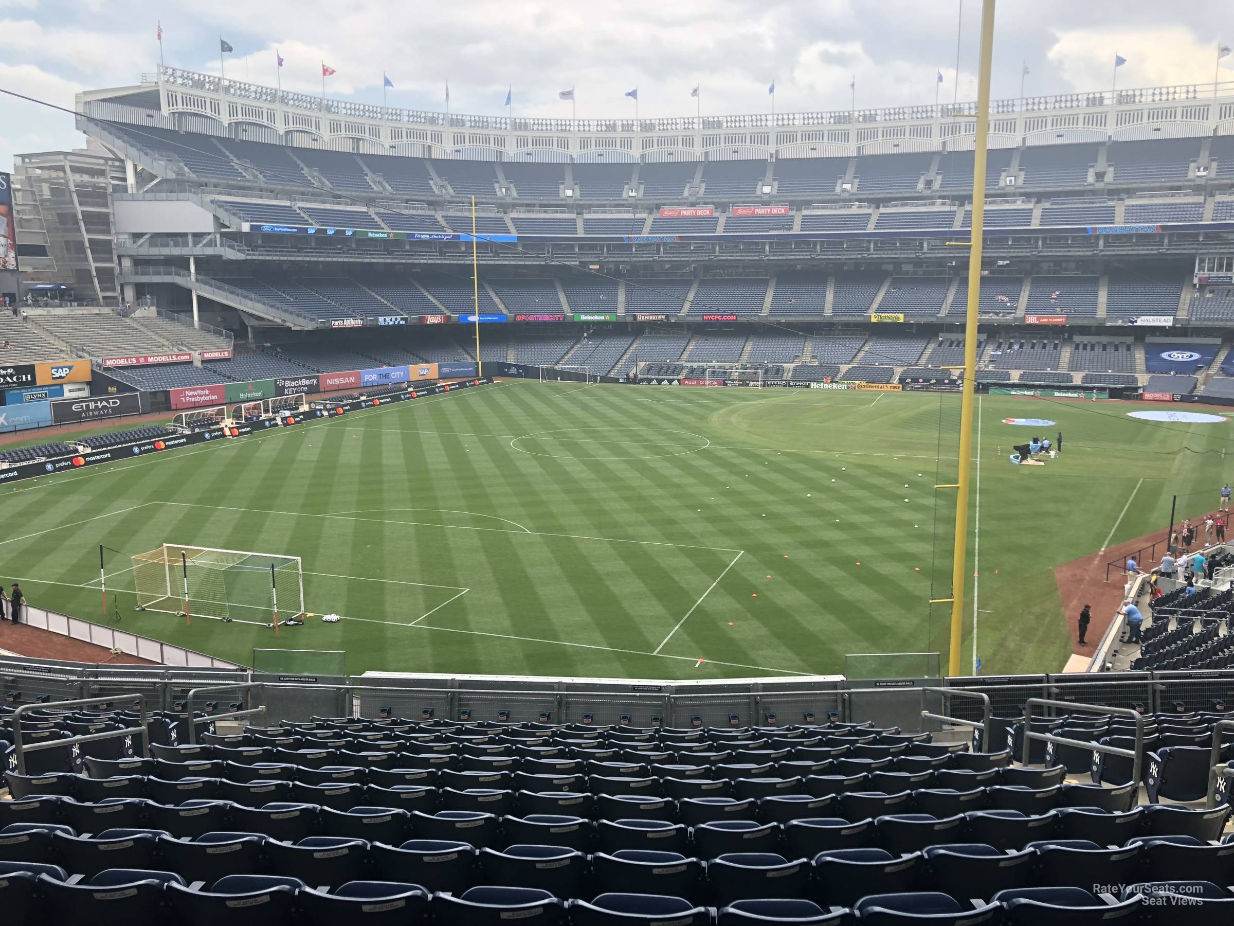 section 233b, row 15 seat view  for soccer - yankee stadium