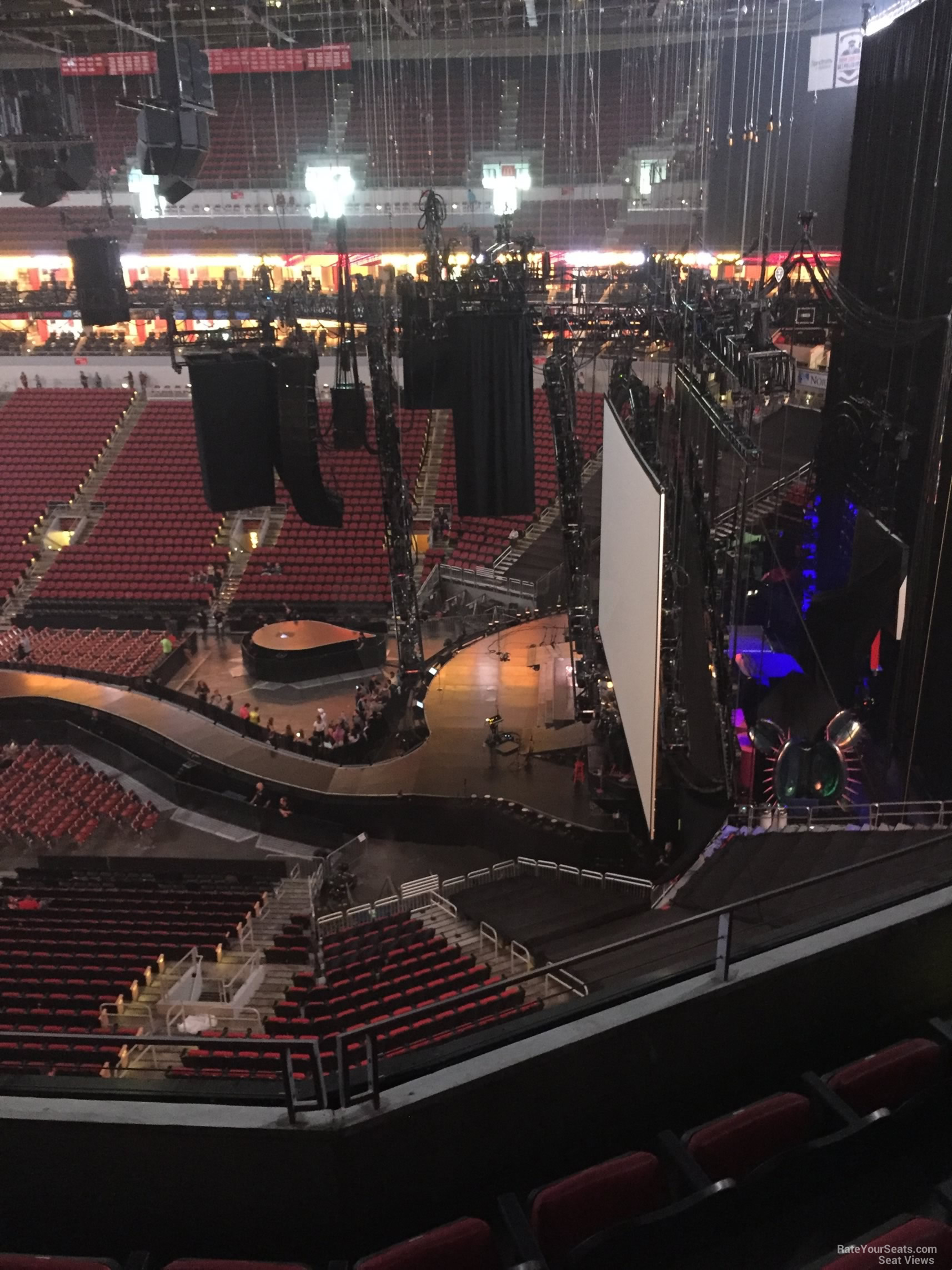 section 306, row d seat view  for concert - kfc yum! center