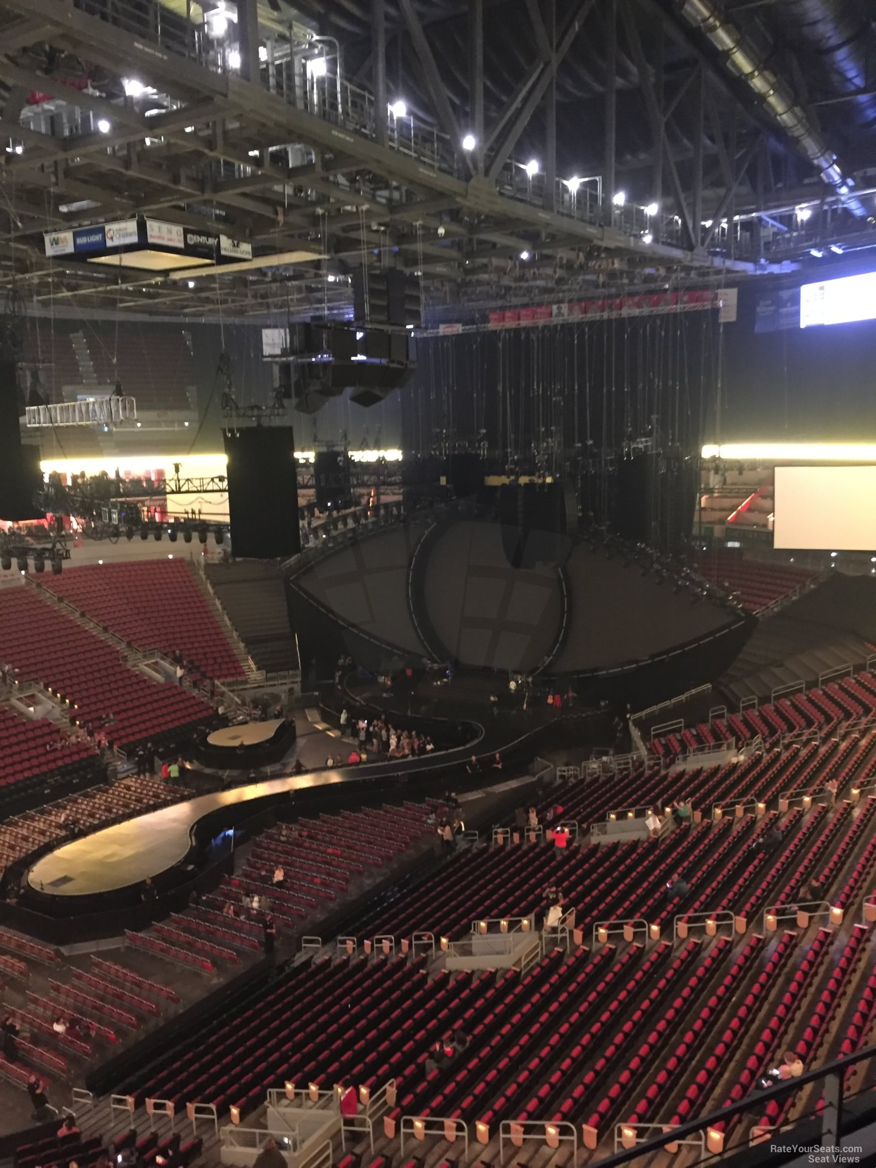 section 311, row d seat view  for concert - kfc yum! center